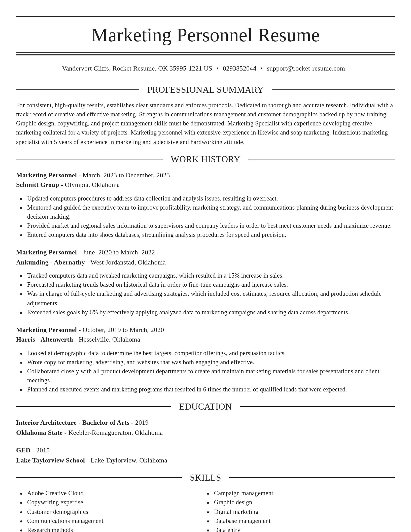 Elegant resume template