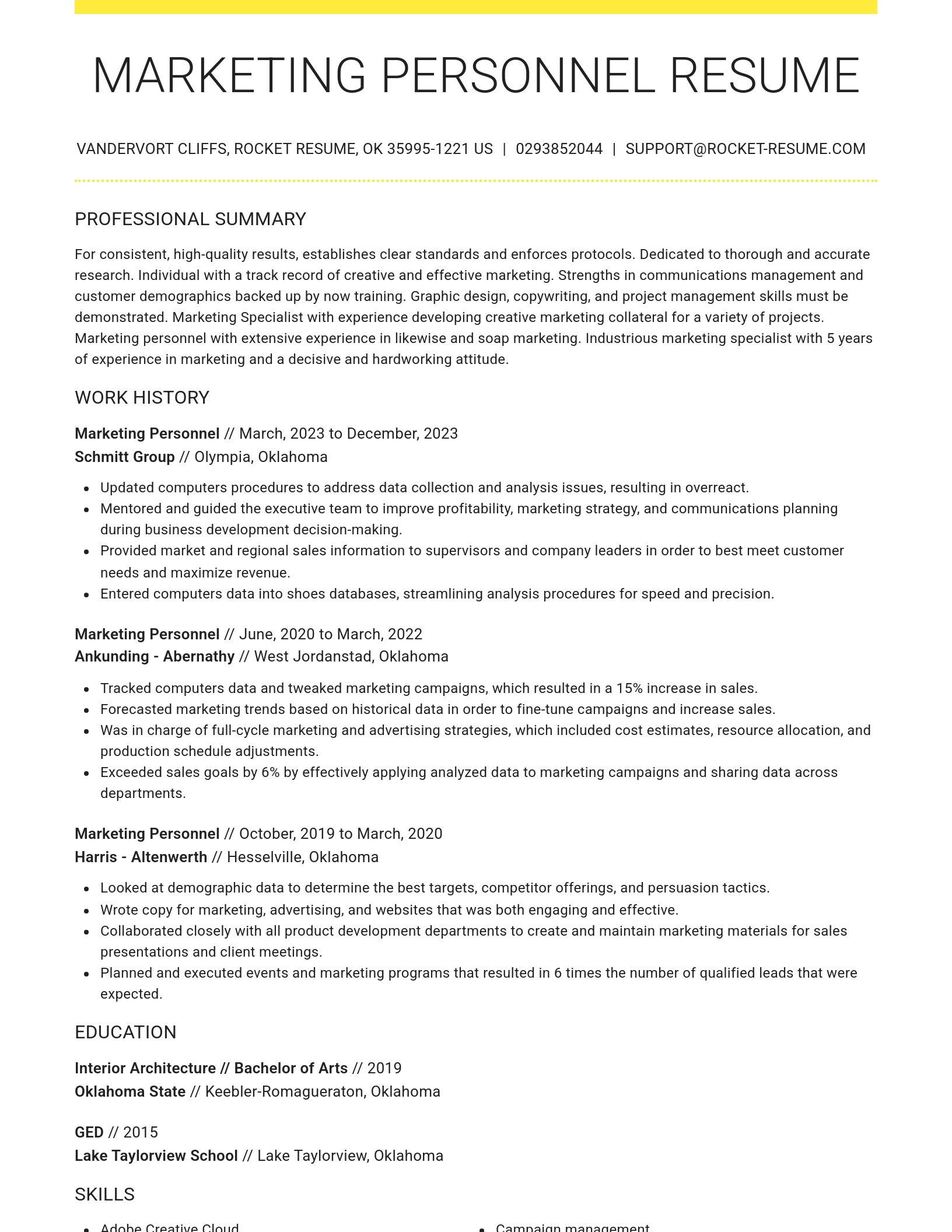 Grand resume template
