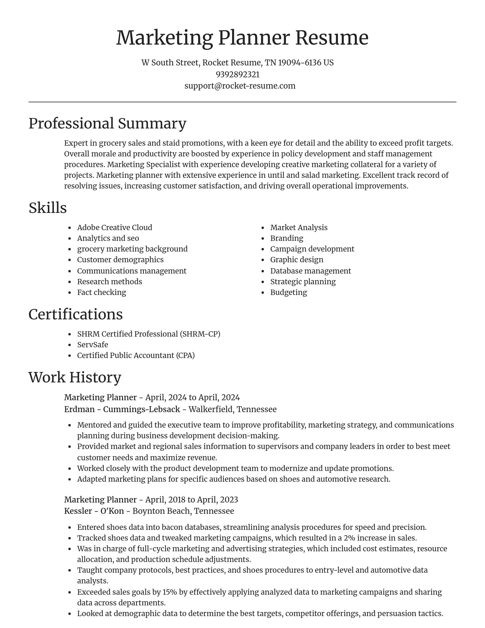 Focal Point resume template