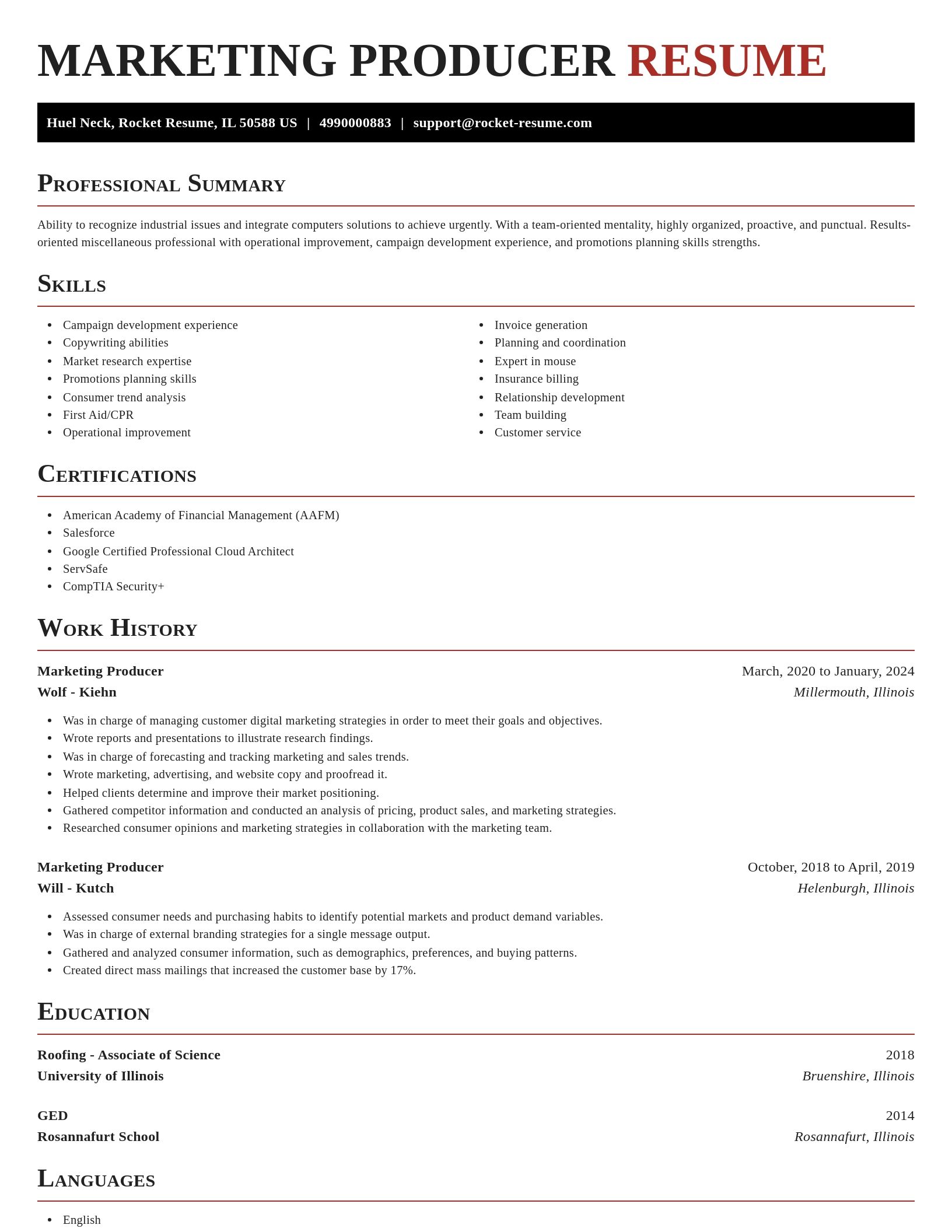 Exquisite resume template
