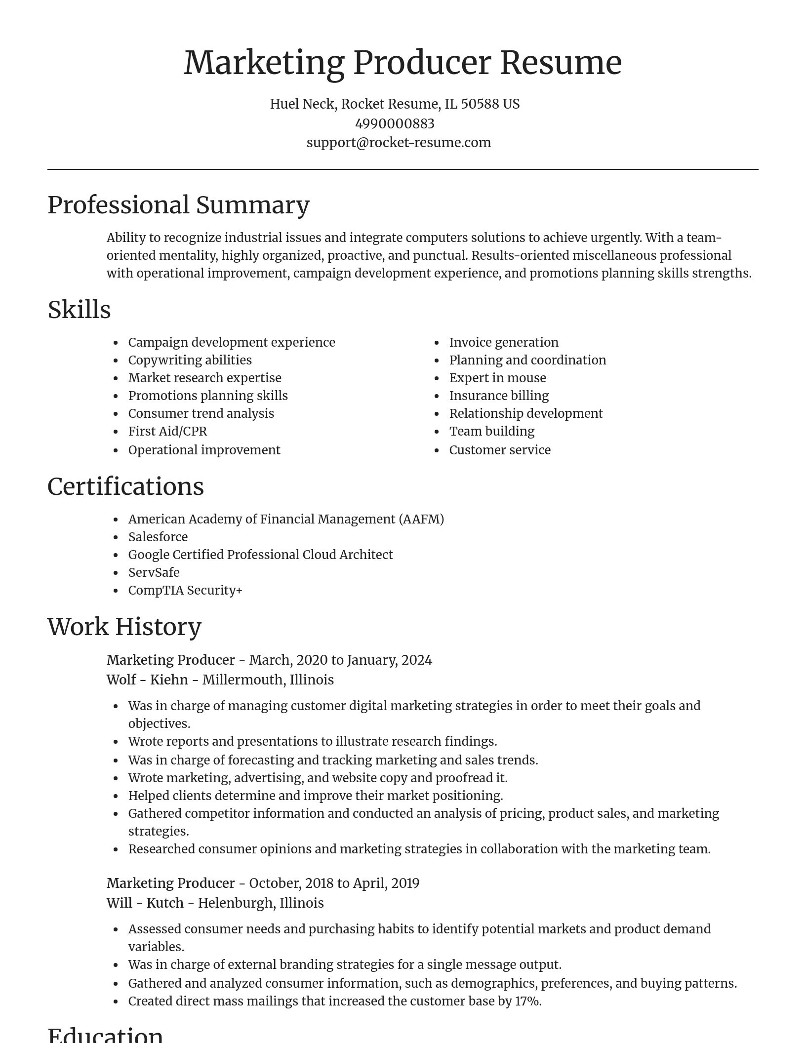 Focal Point resume template