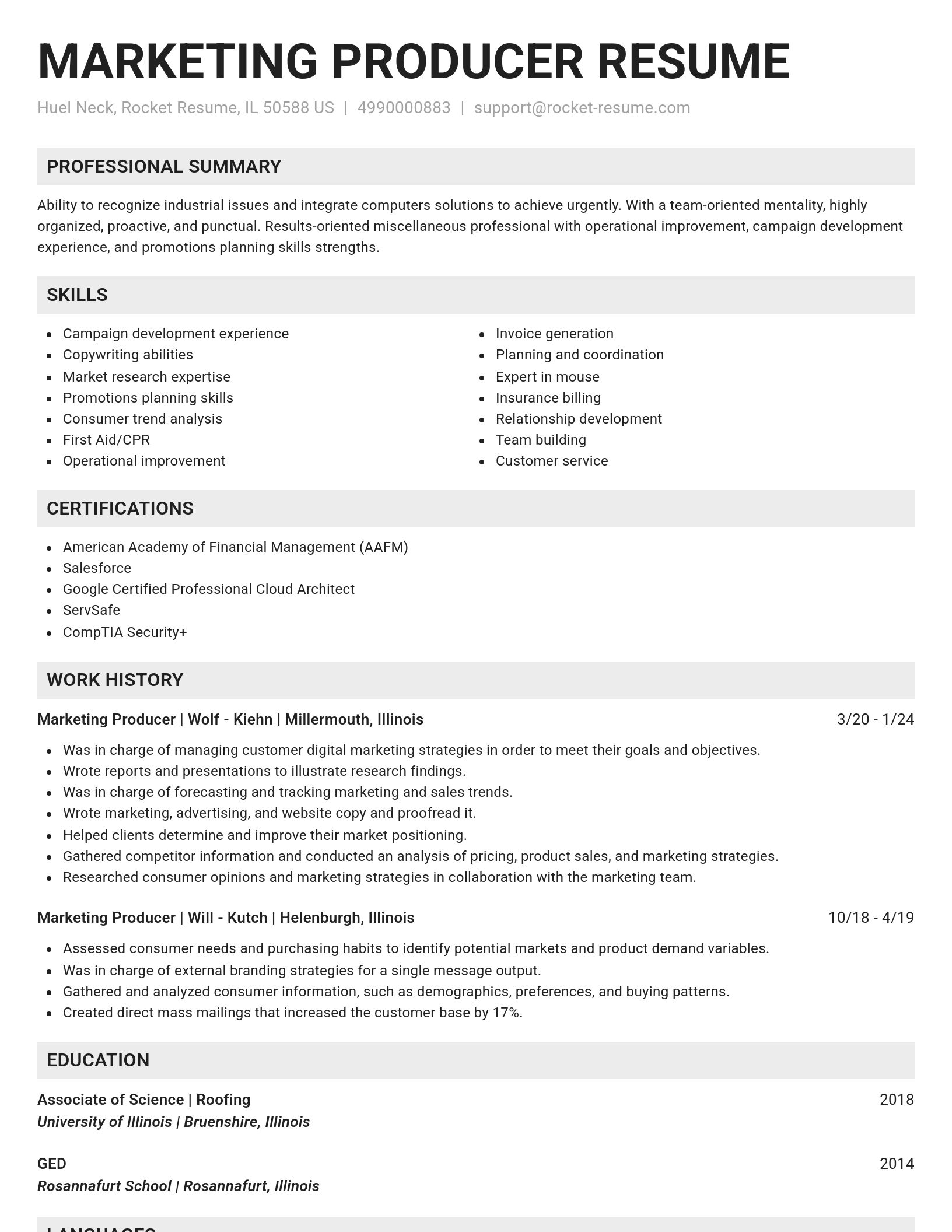 Genius resume template