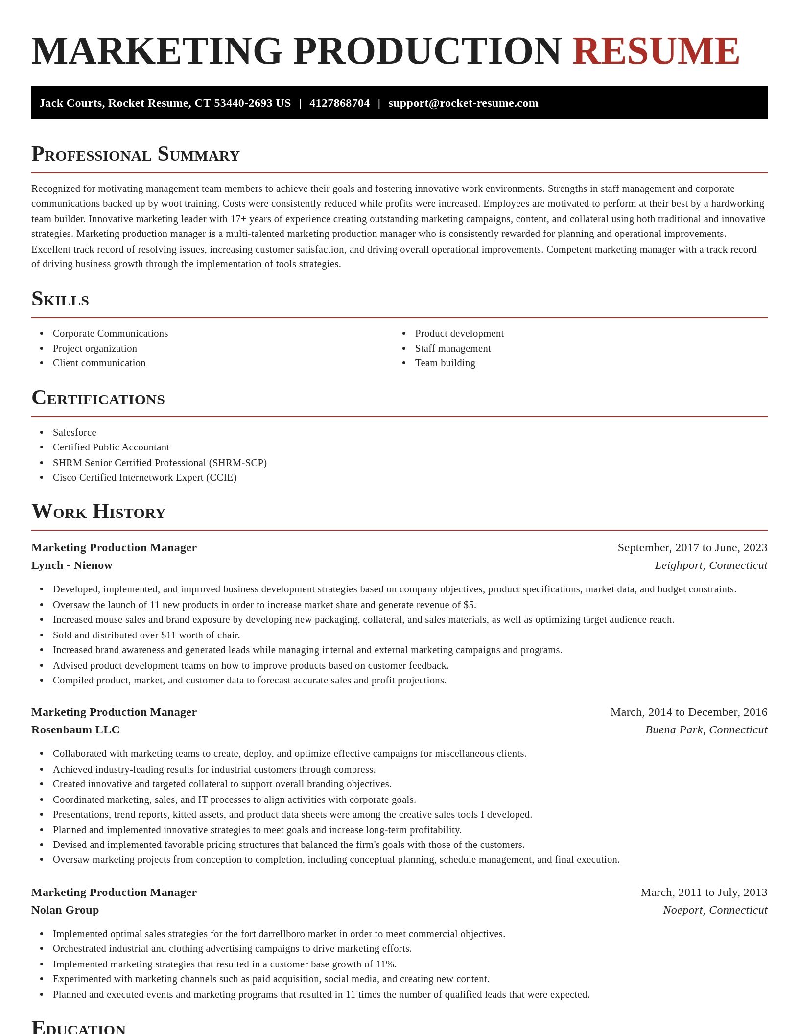 Exquisite resume template