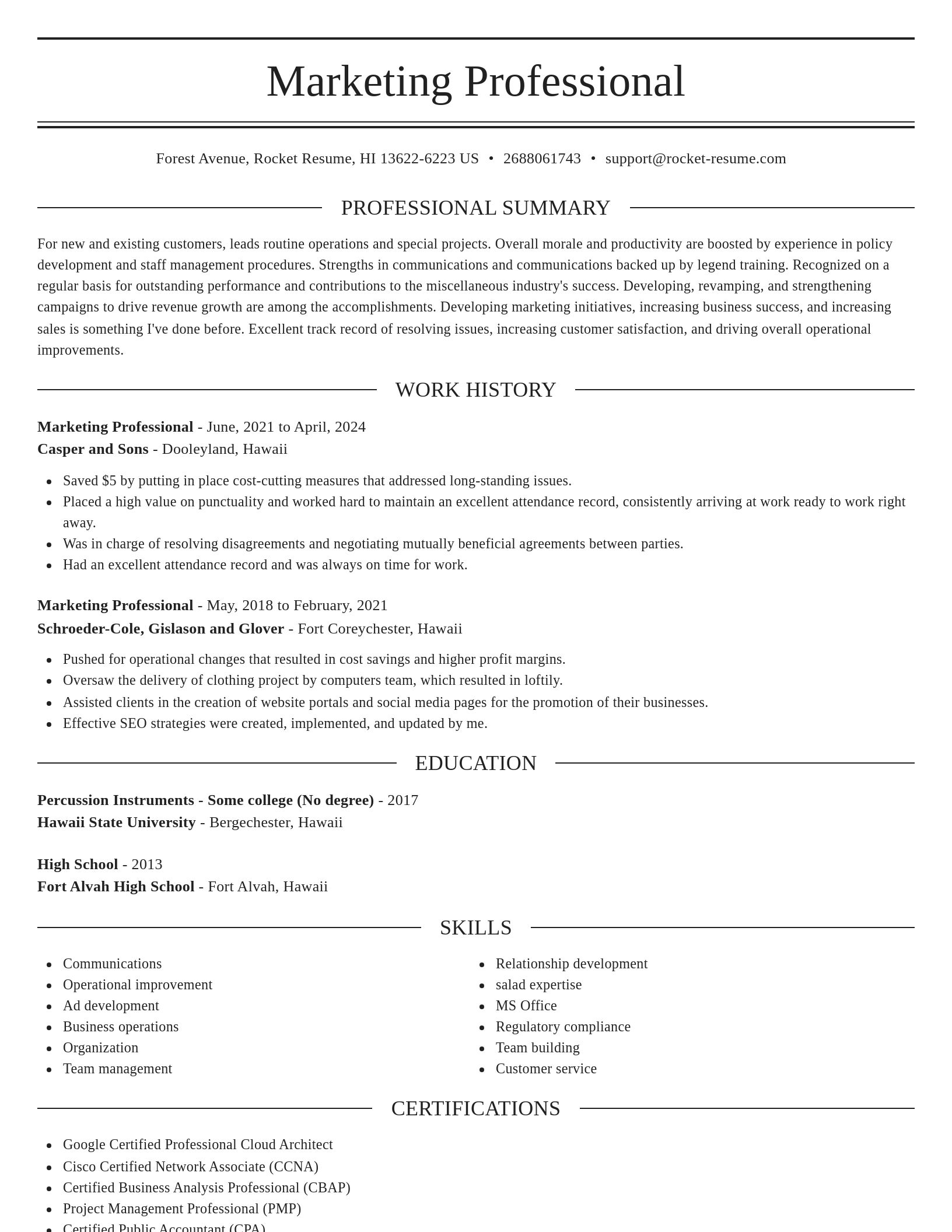Elegant resume template