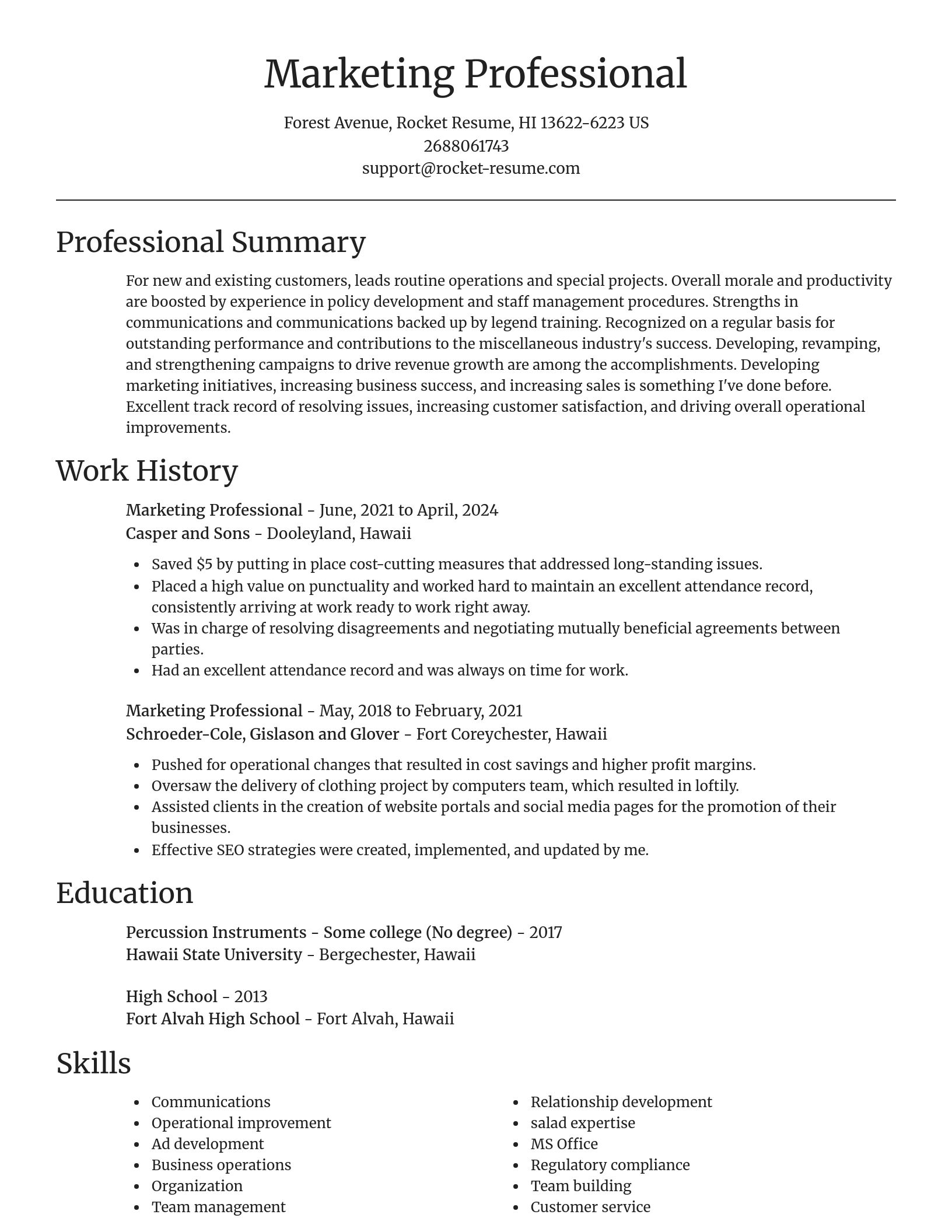 Focal Point resume template