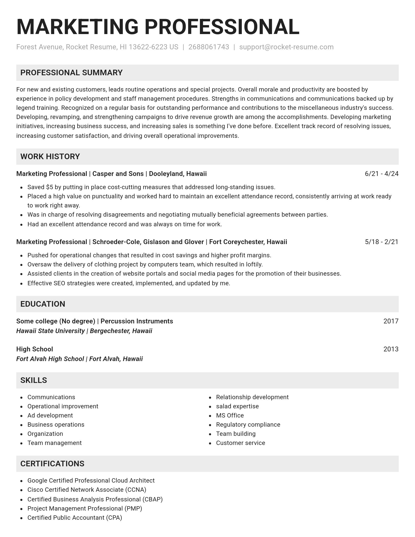 Genius resume template