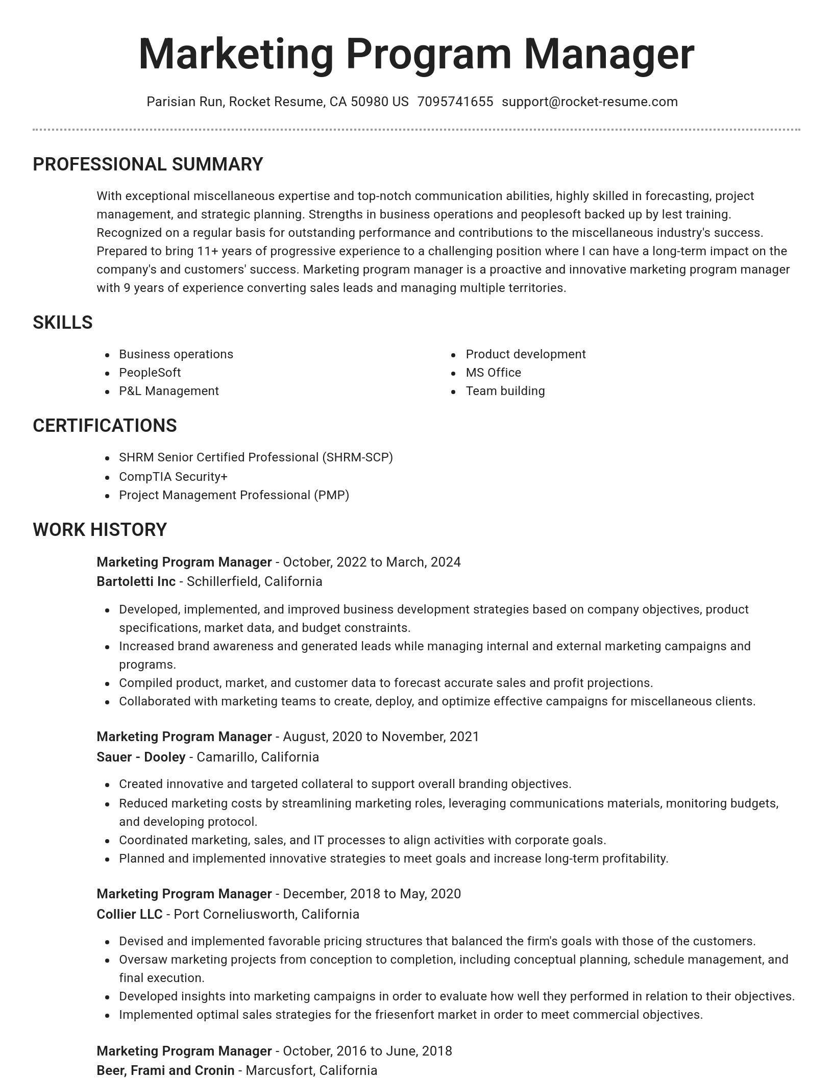 Brilliant resume template