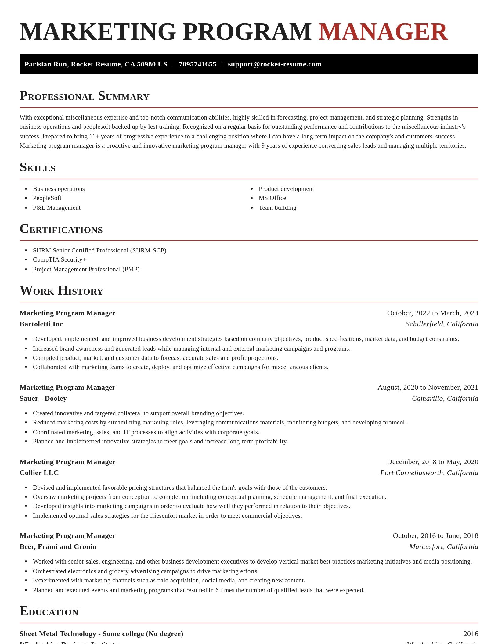 Exquisite resume template