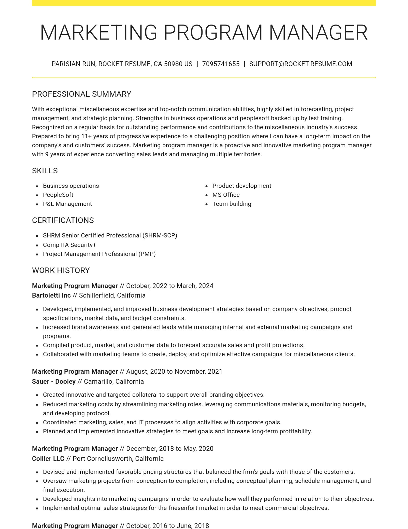 Grand resume template