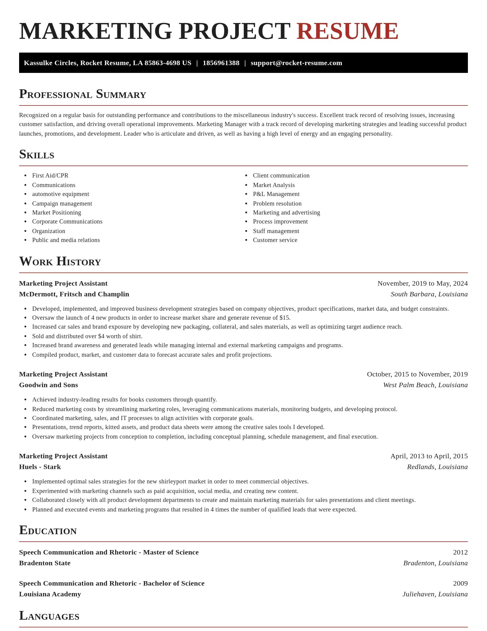 Exquisite resume template