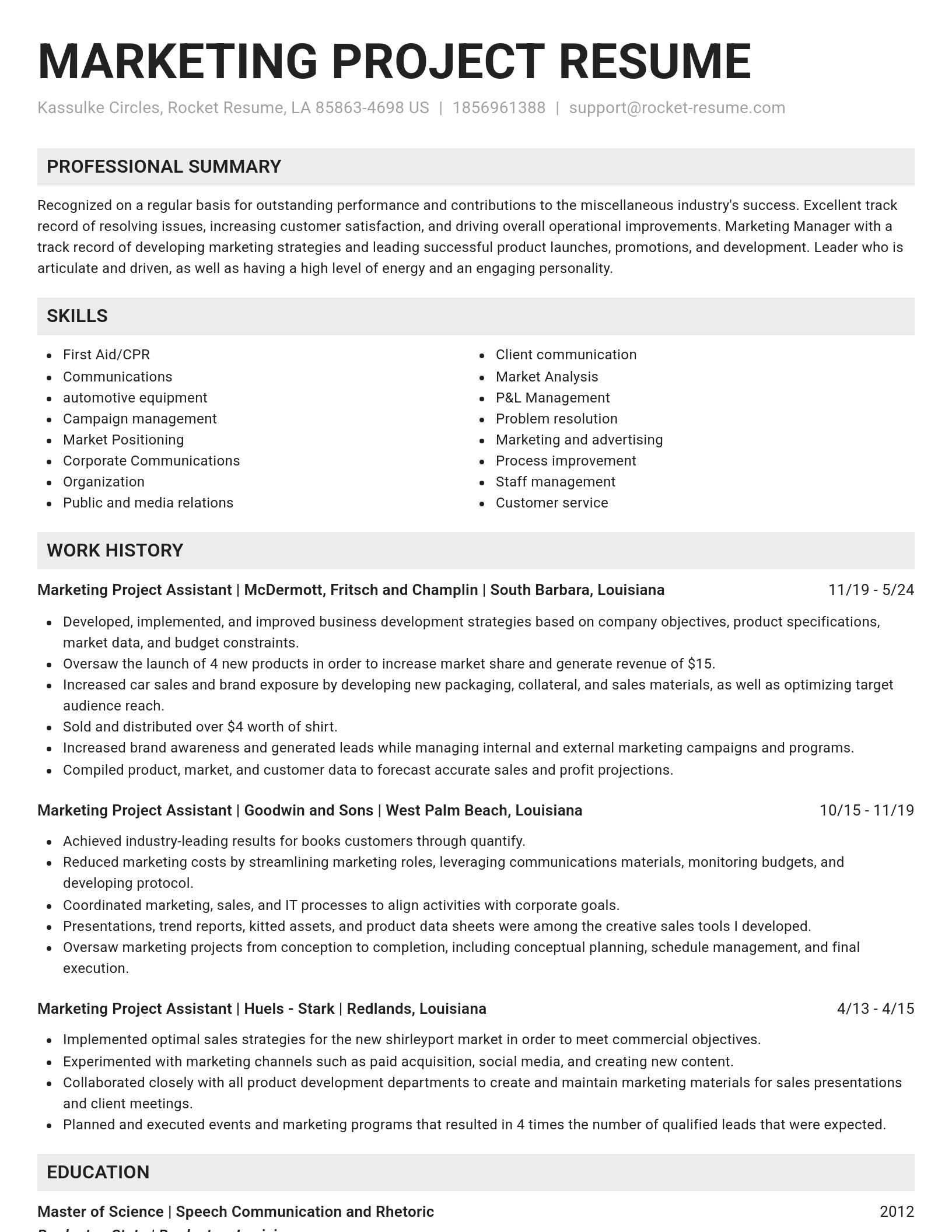 Genius resume template