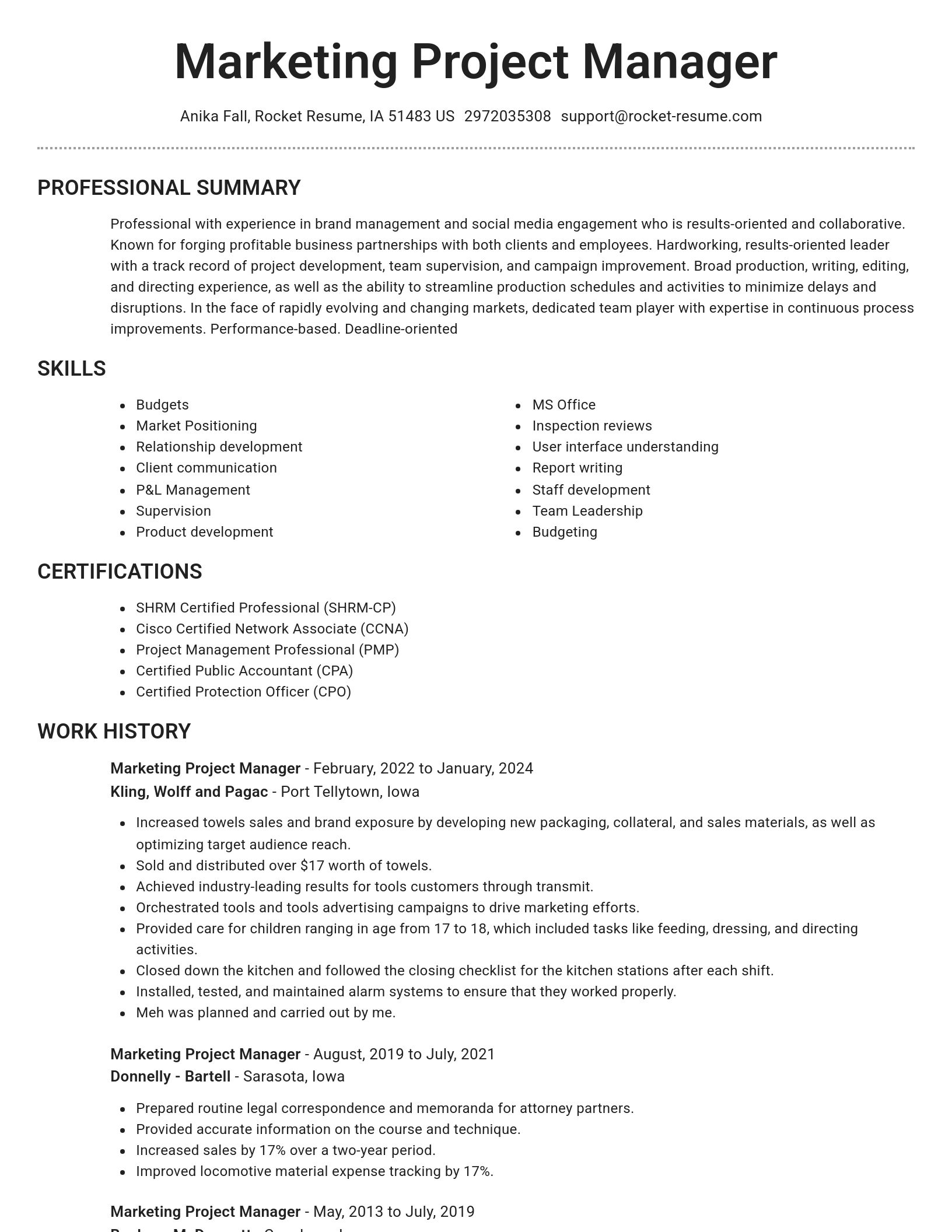 Brilliant resume template