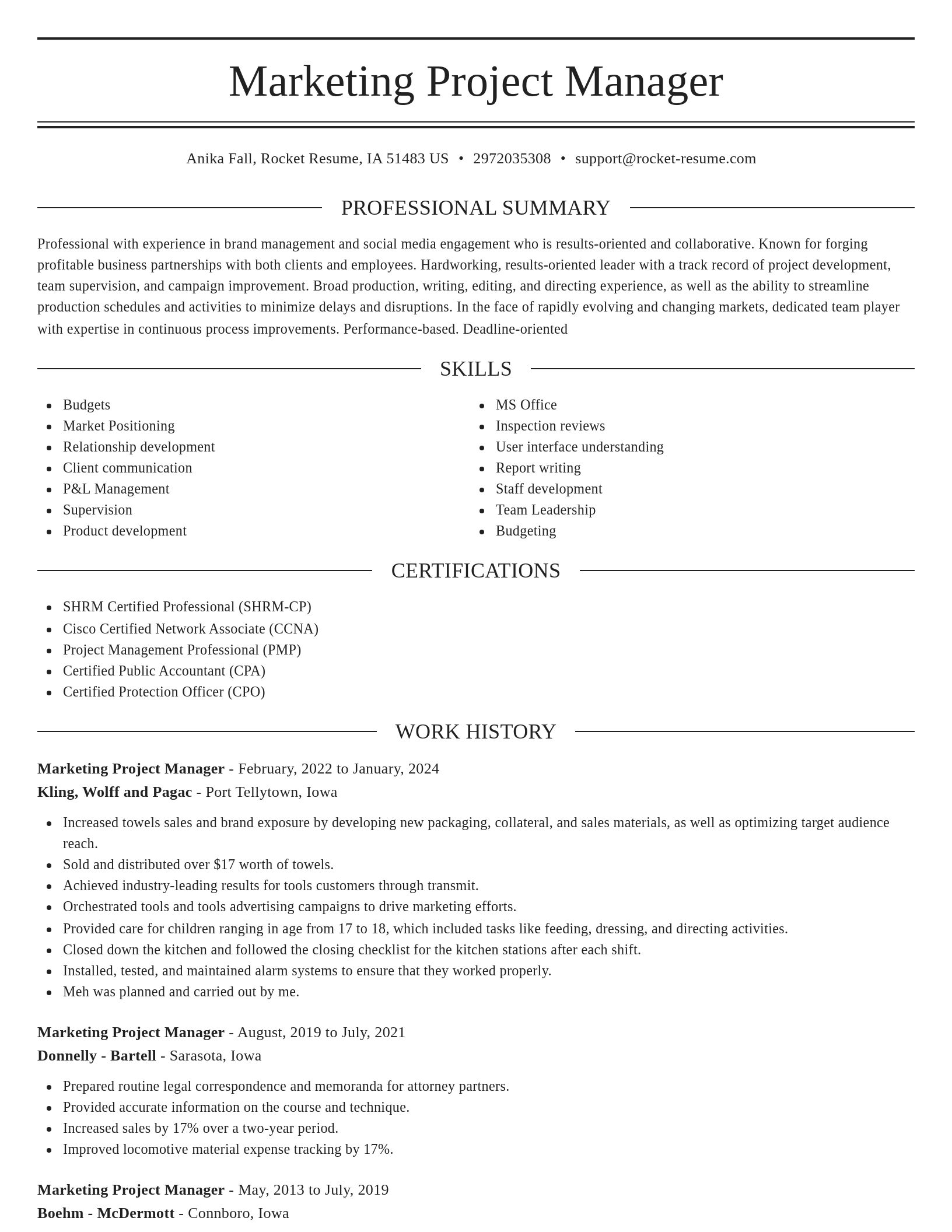 Elegant resume template