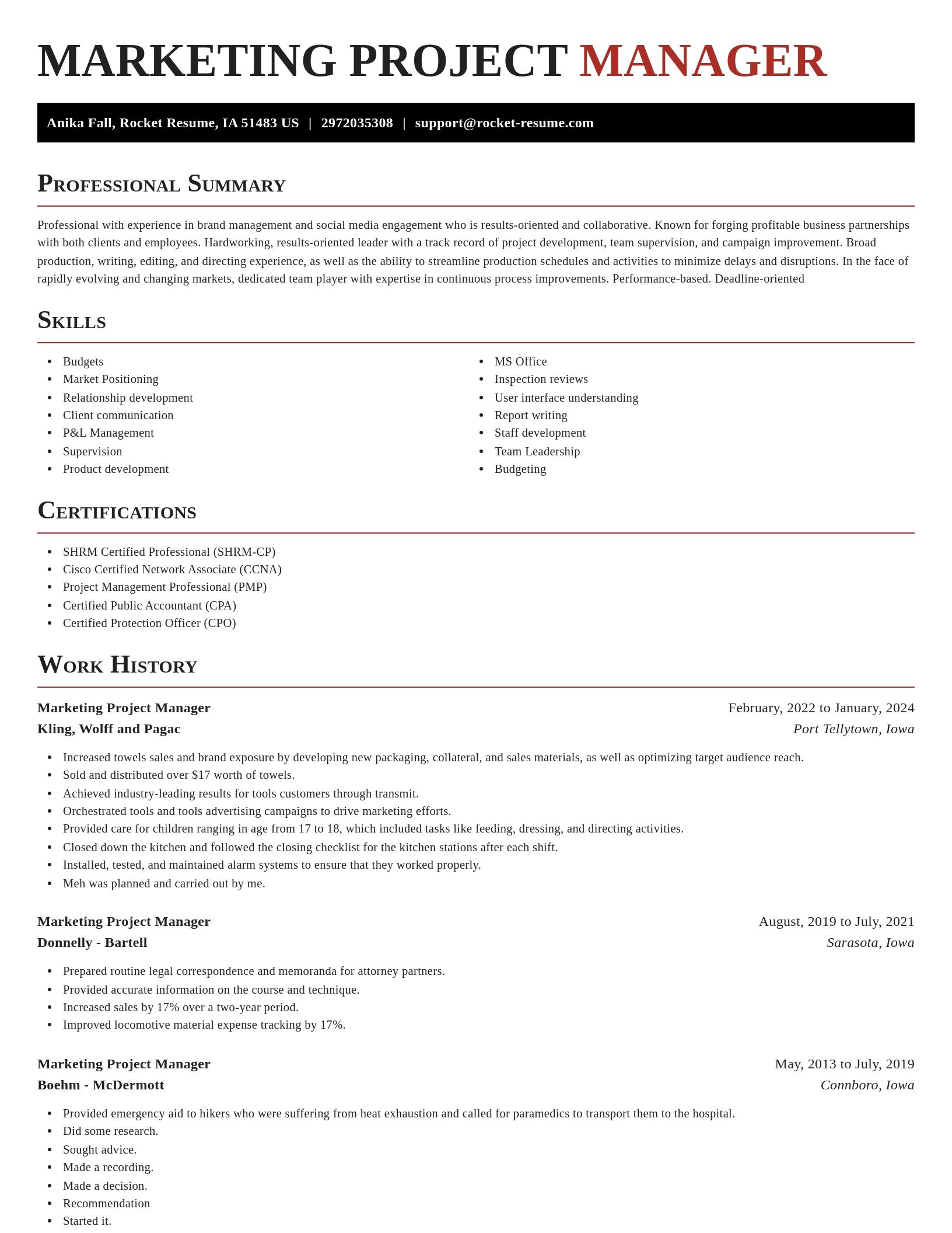 Exquisite resume template