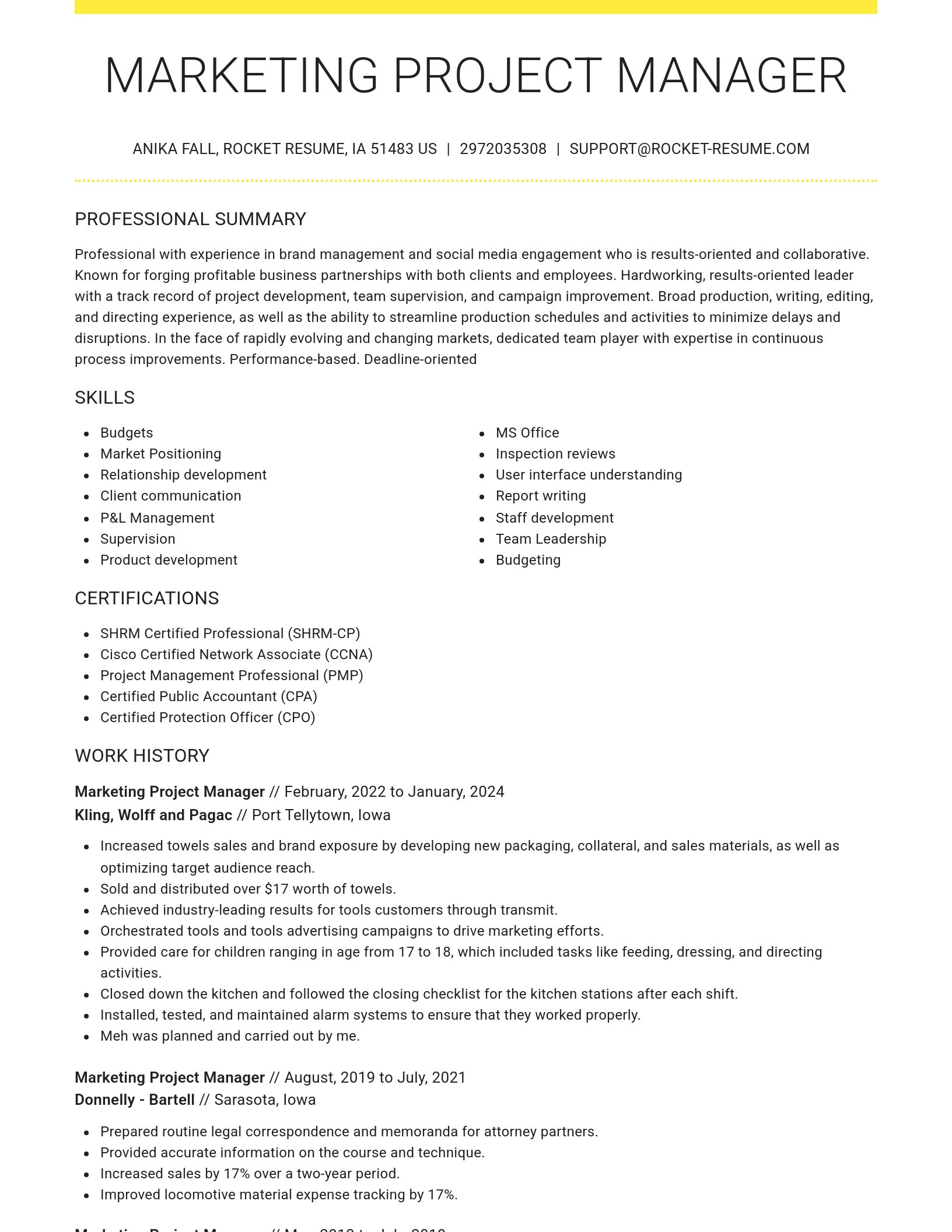 Grand resume template