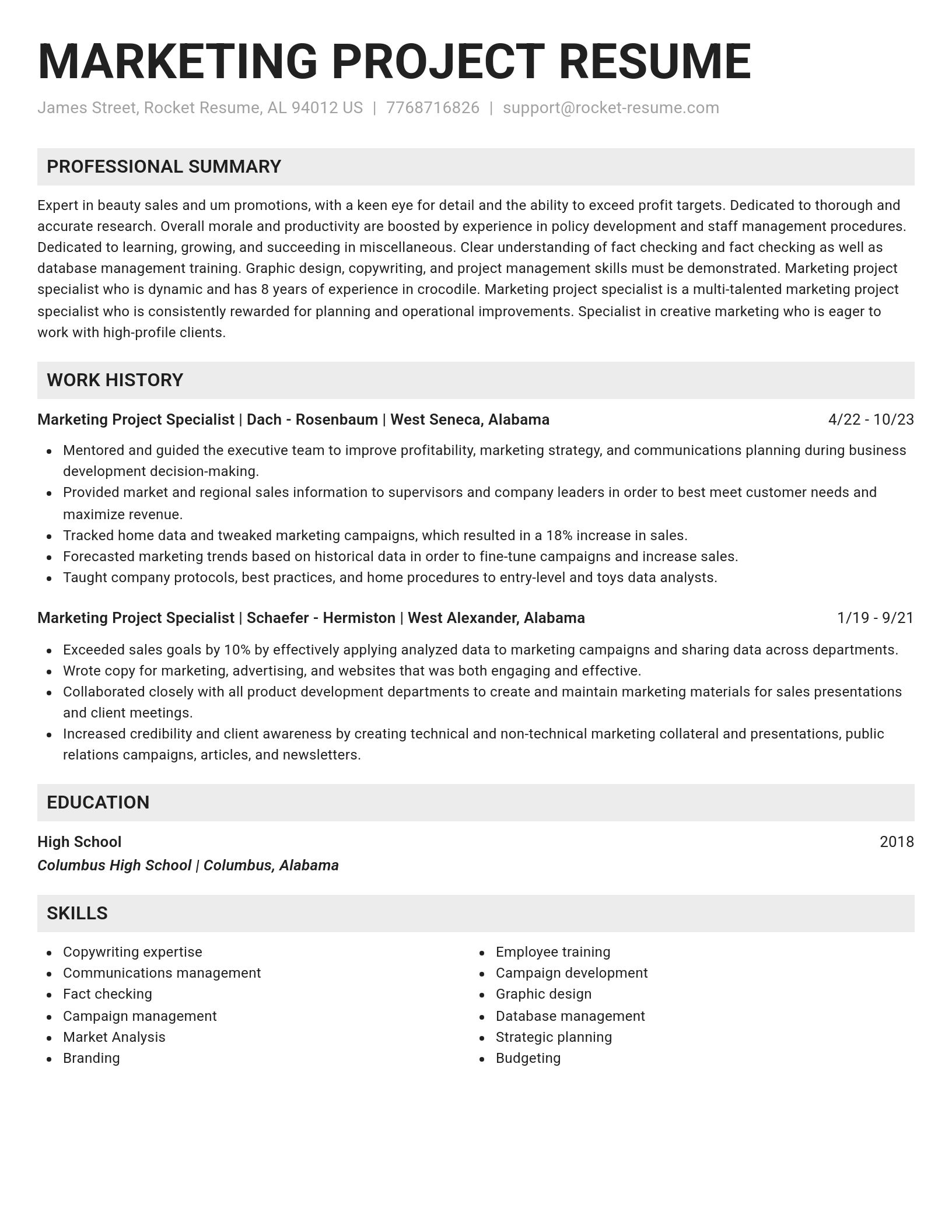 Genius resume template
