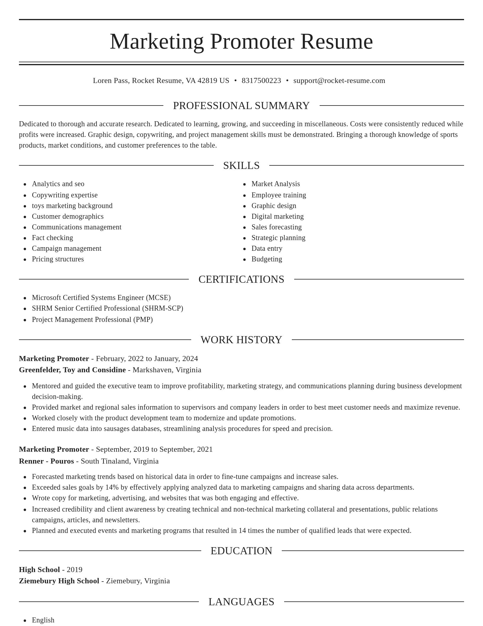 Elegant resume template