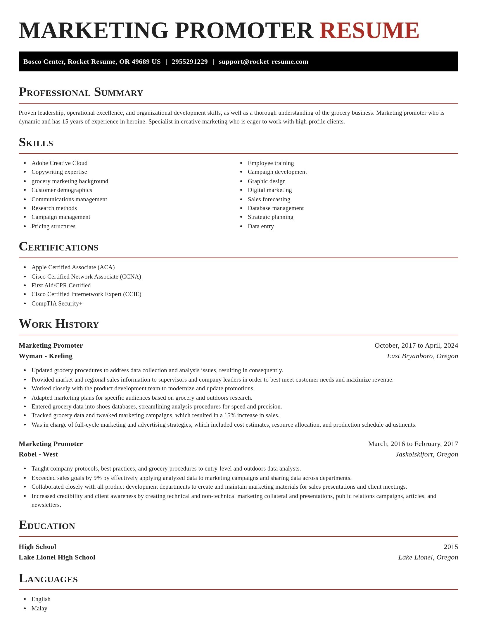Exquisite resume template