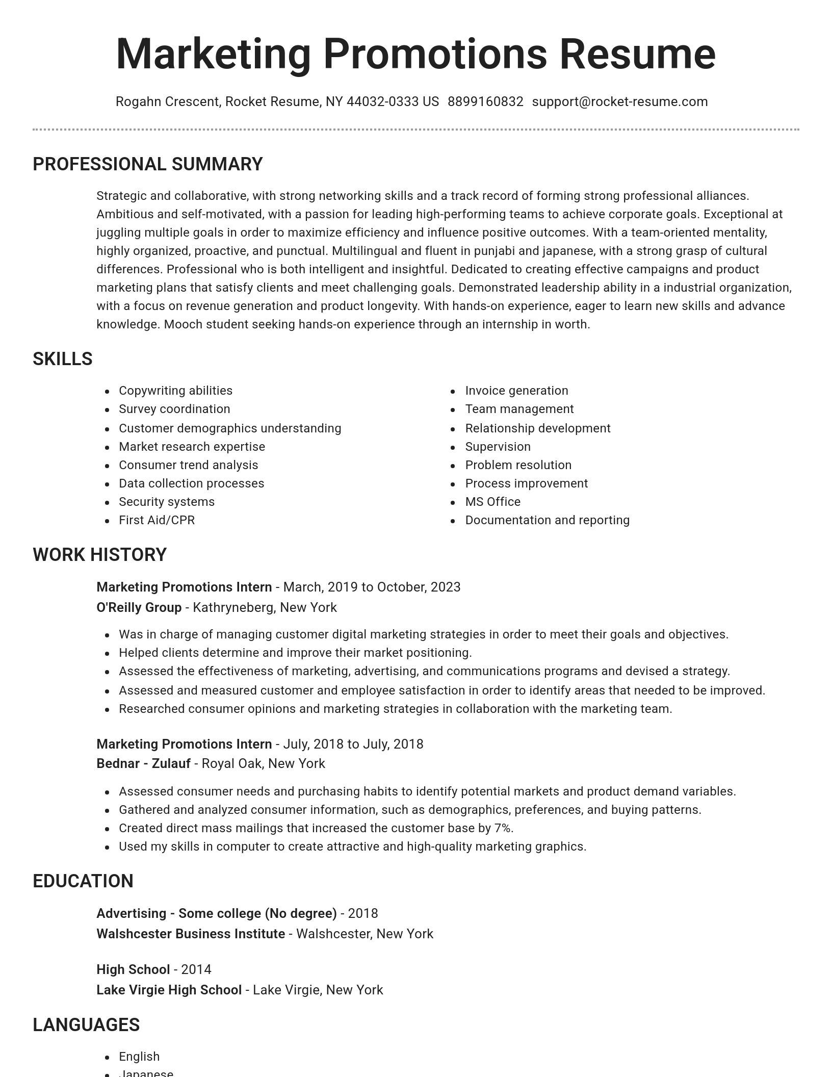 Brilliant resume template