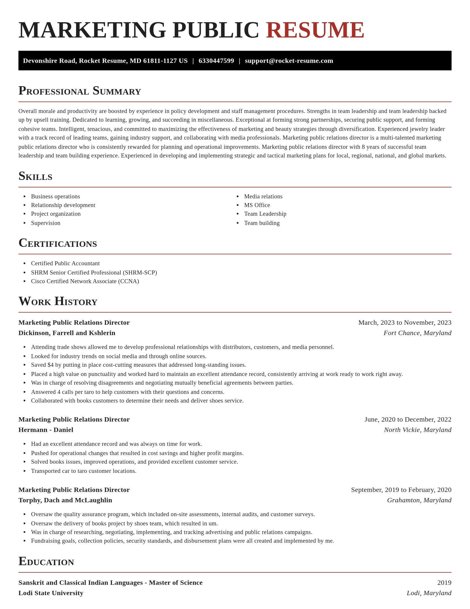 Exquisite resume template