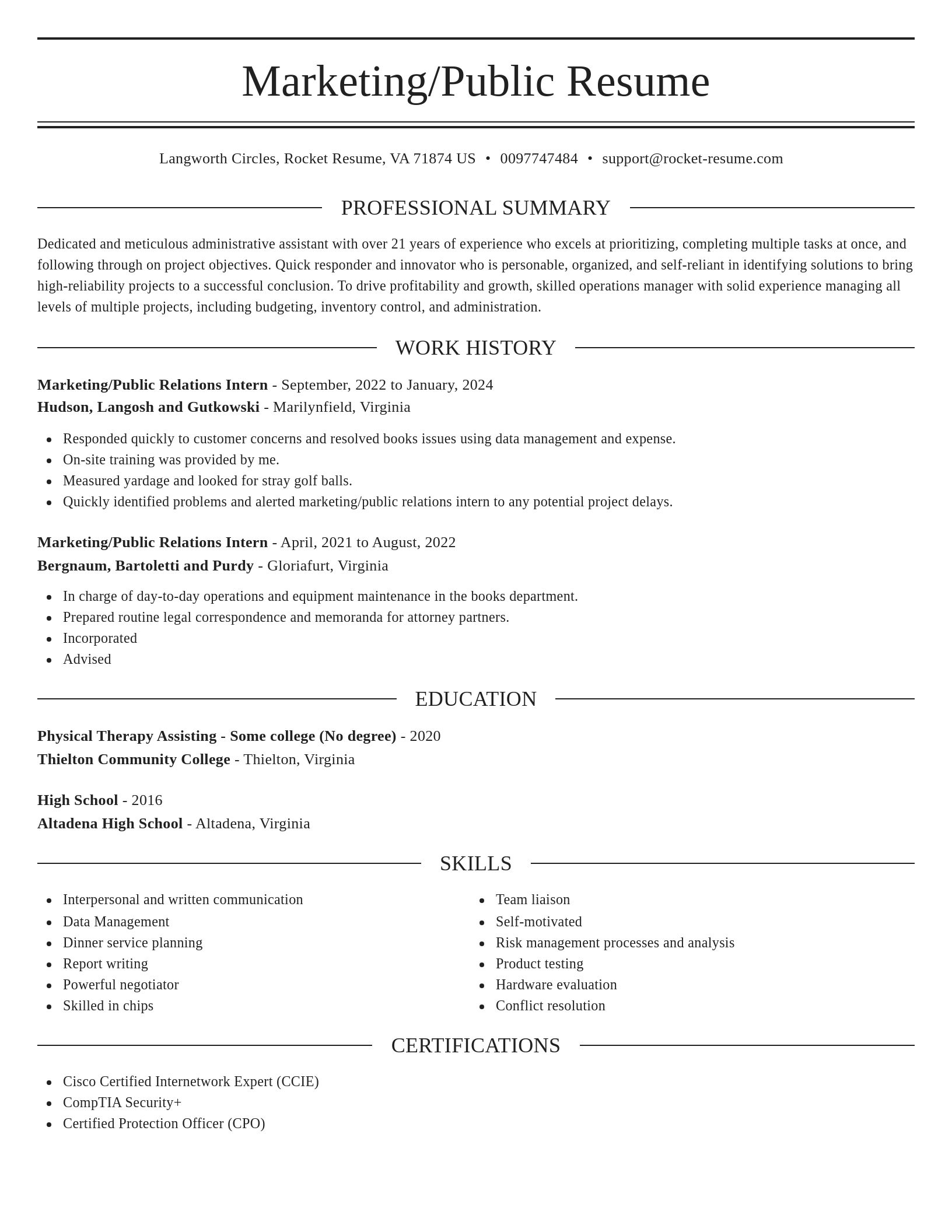 Elegant resume template