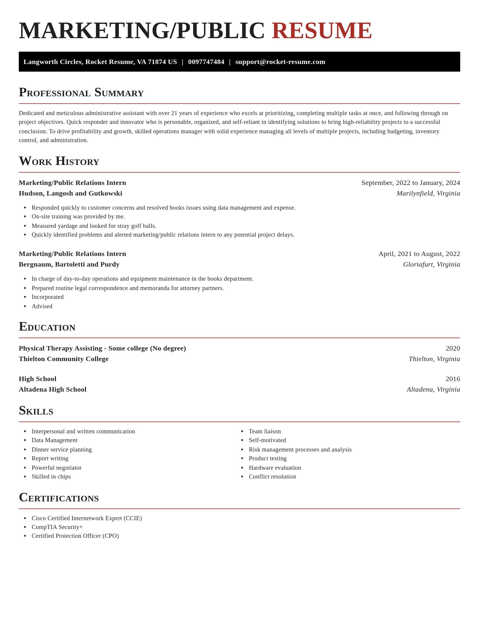Exquisite resume template