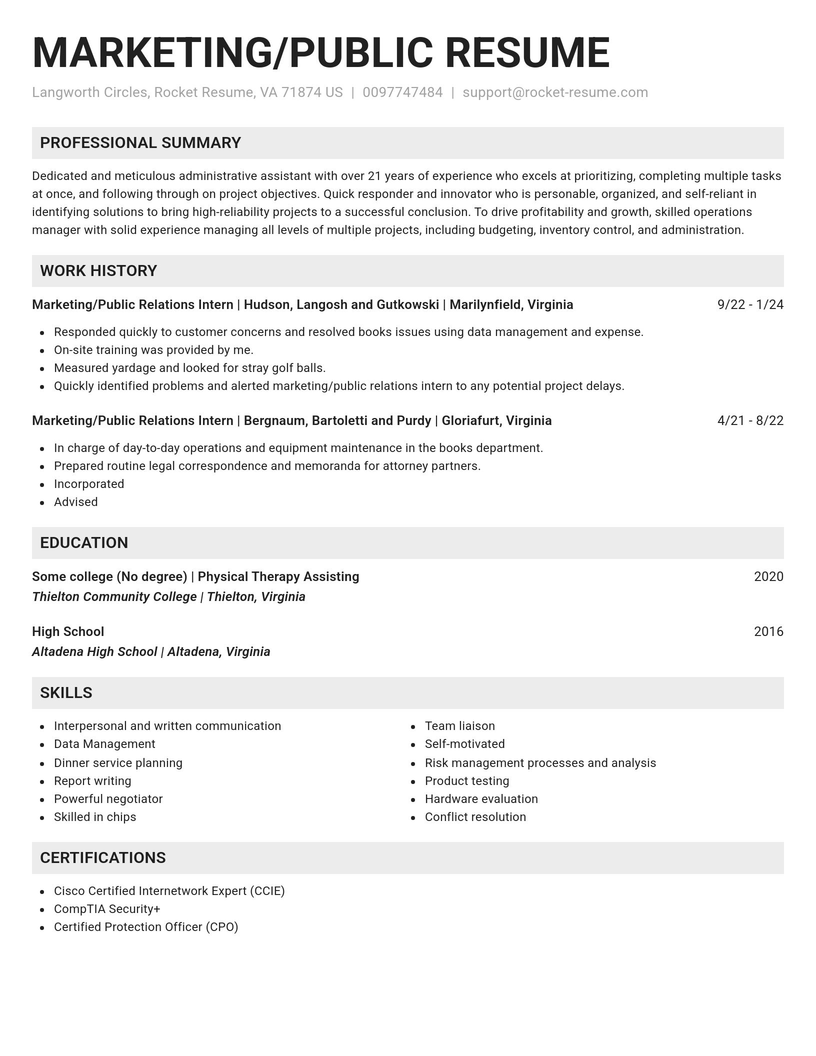 Genius resume template