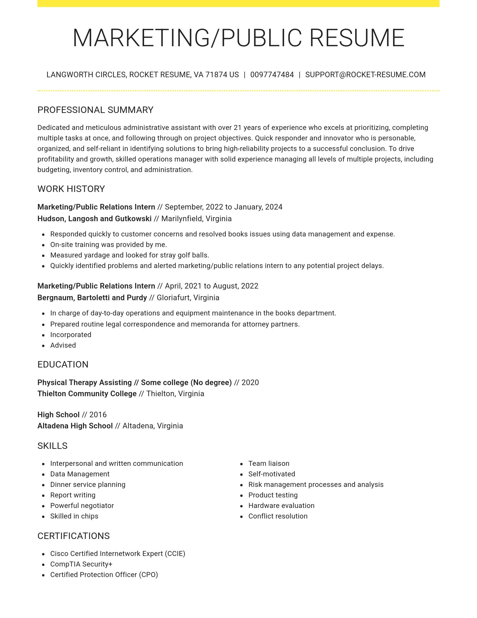 Grand resume template