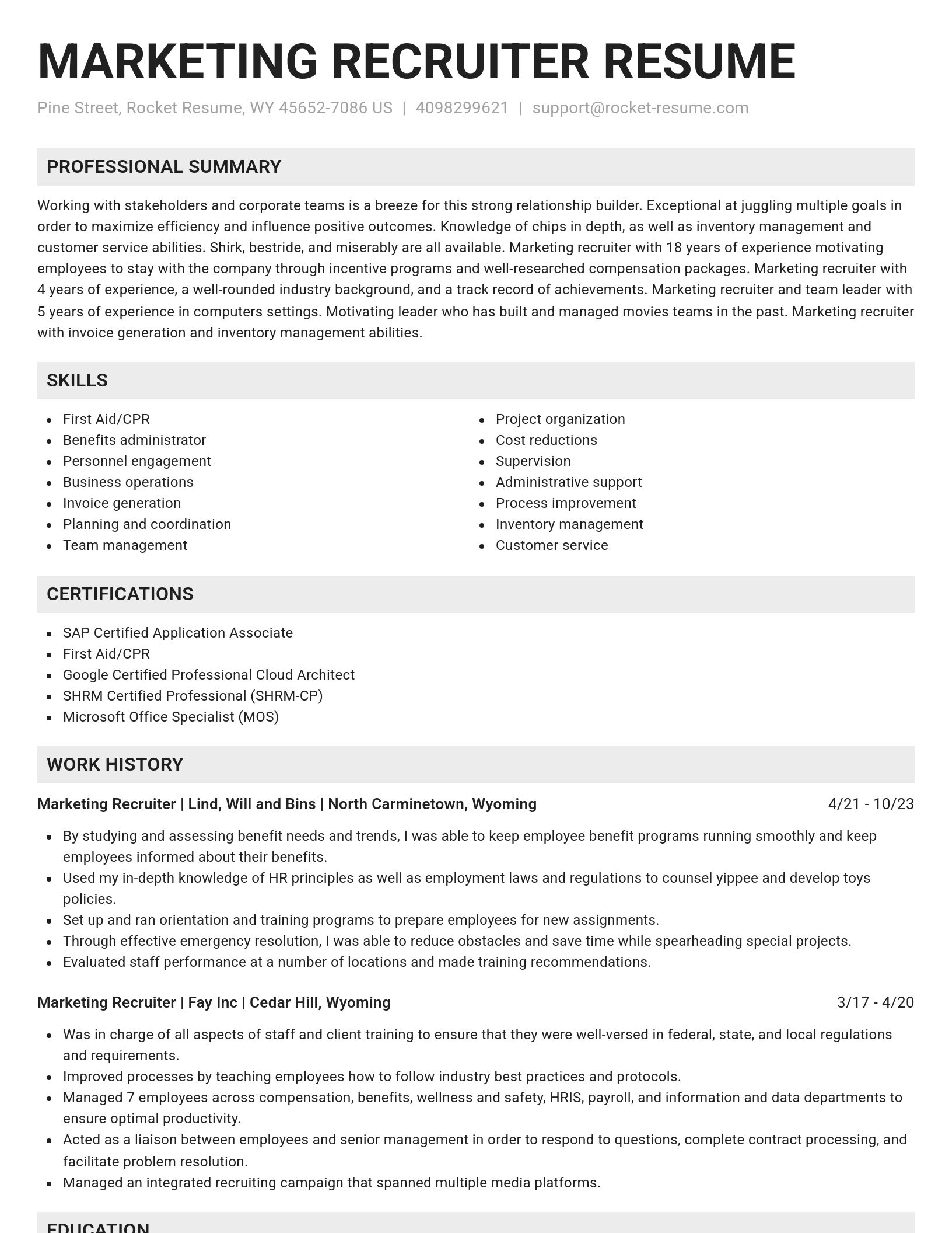 Genius resume template