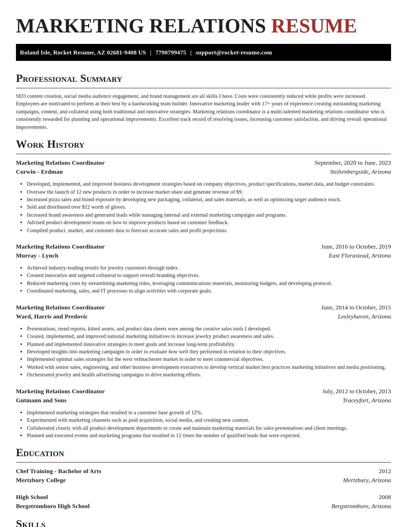 Exquisite resume template
