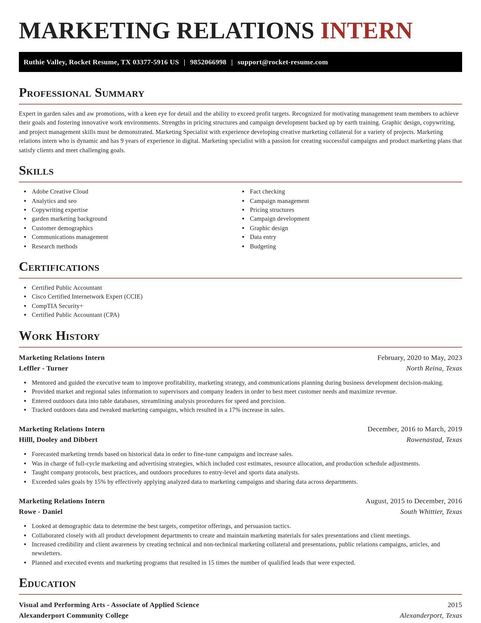 Exquisite resume template