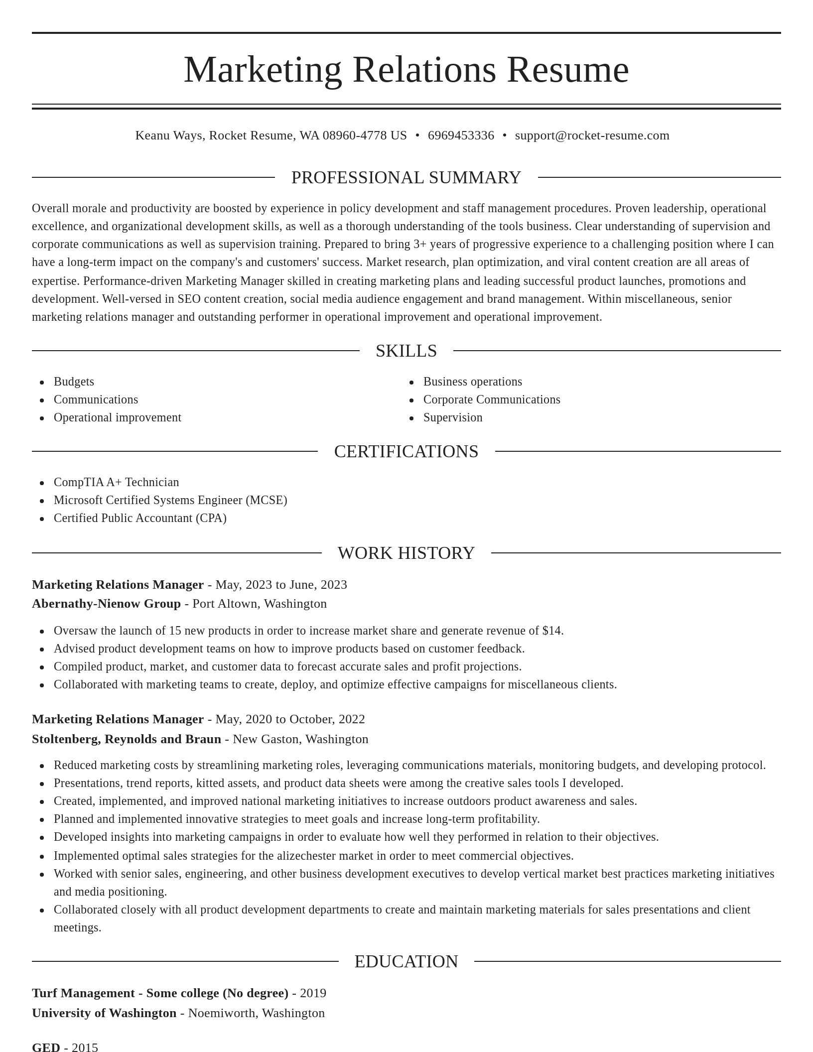 Elegant resume template