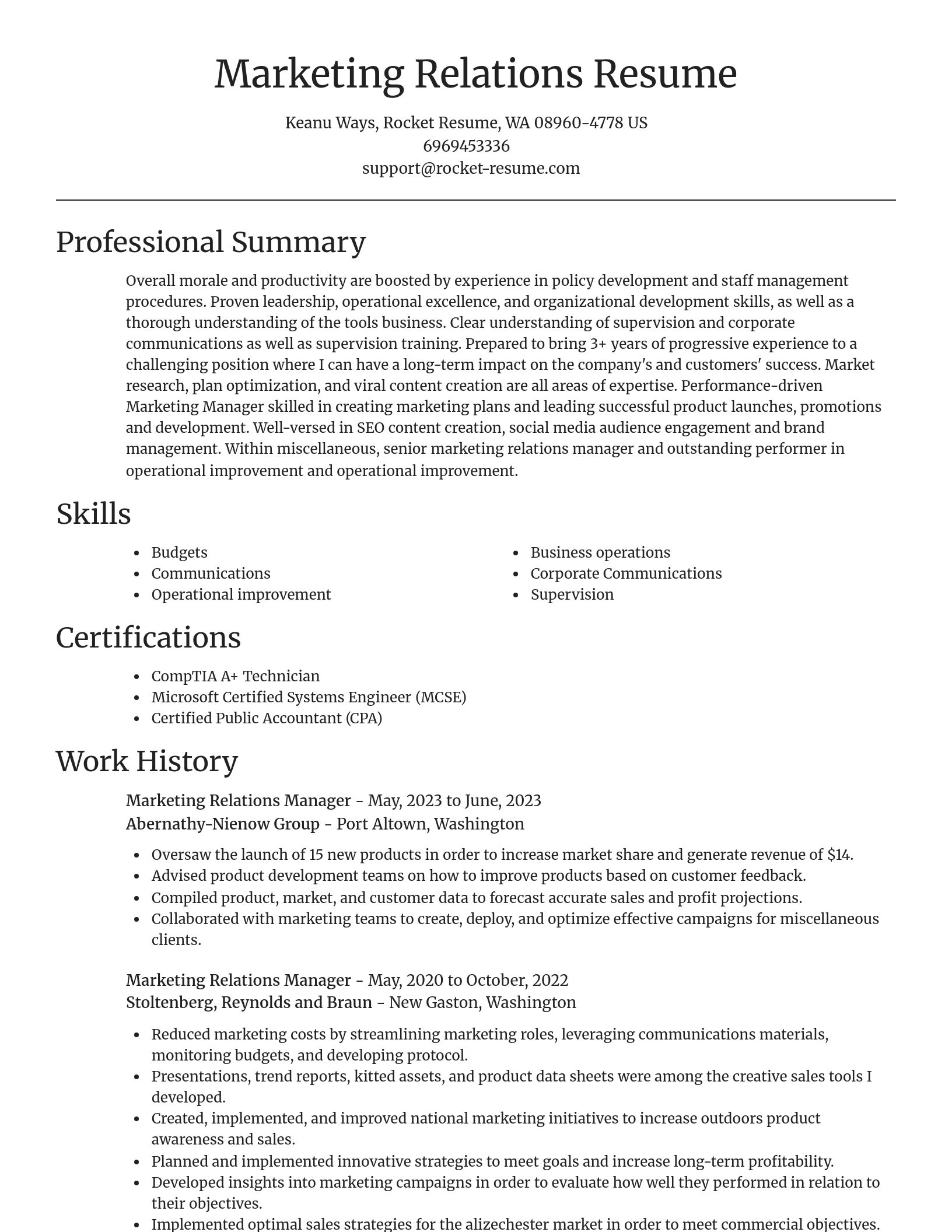 Focal Point resume template