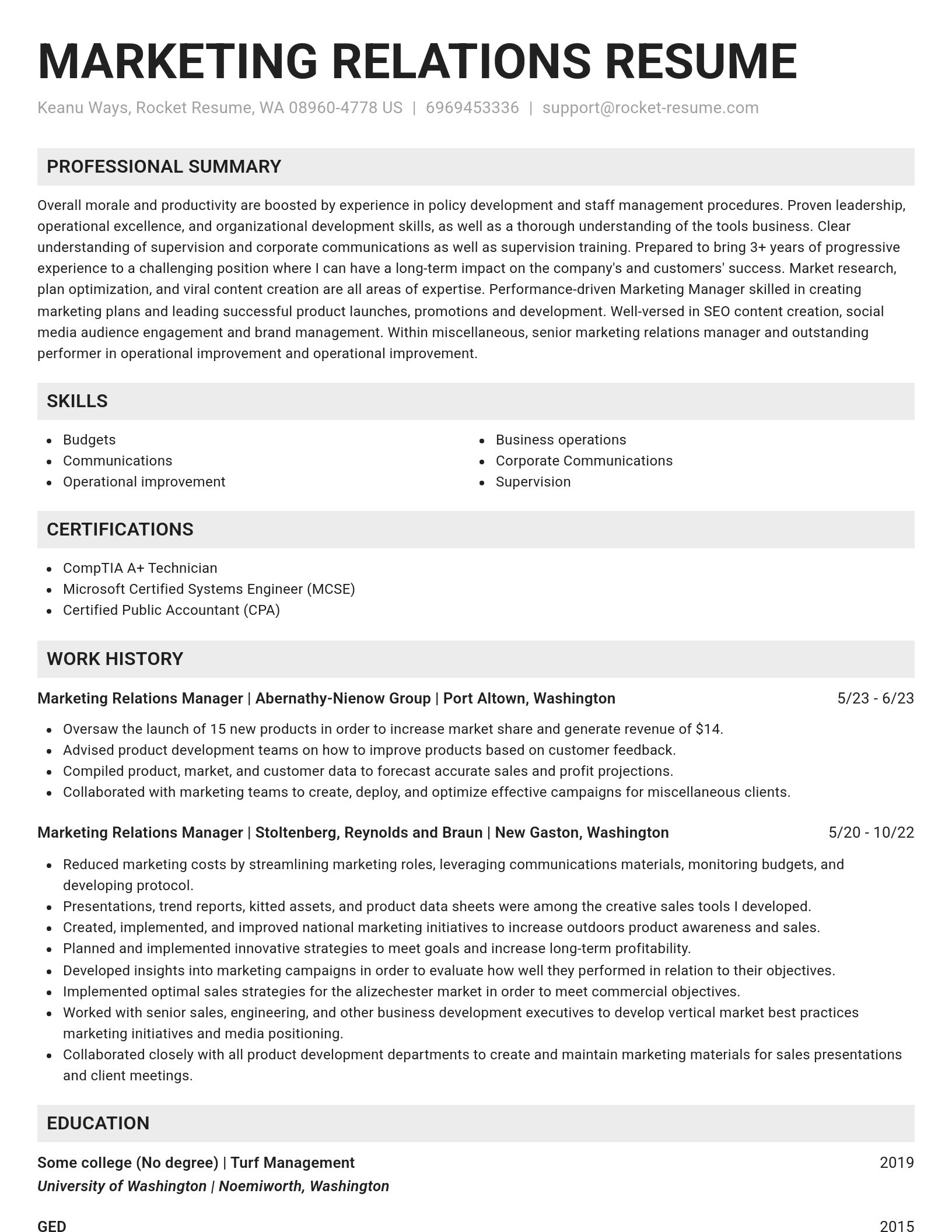 Genius resume template