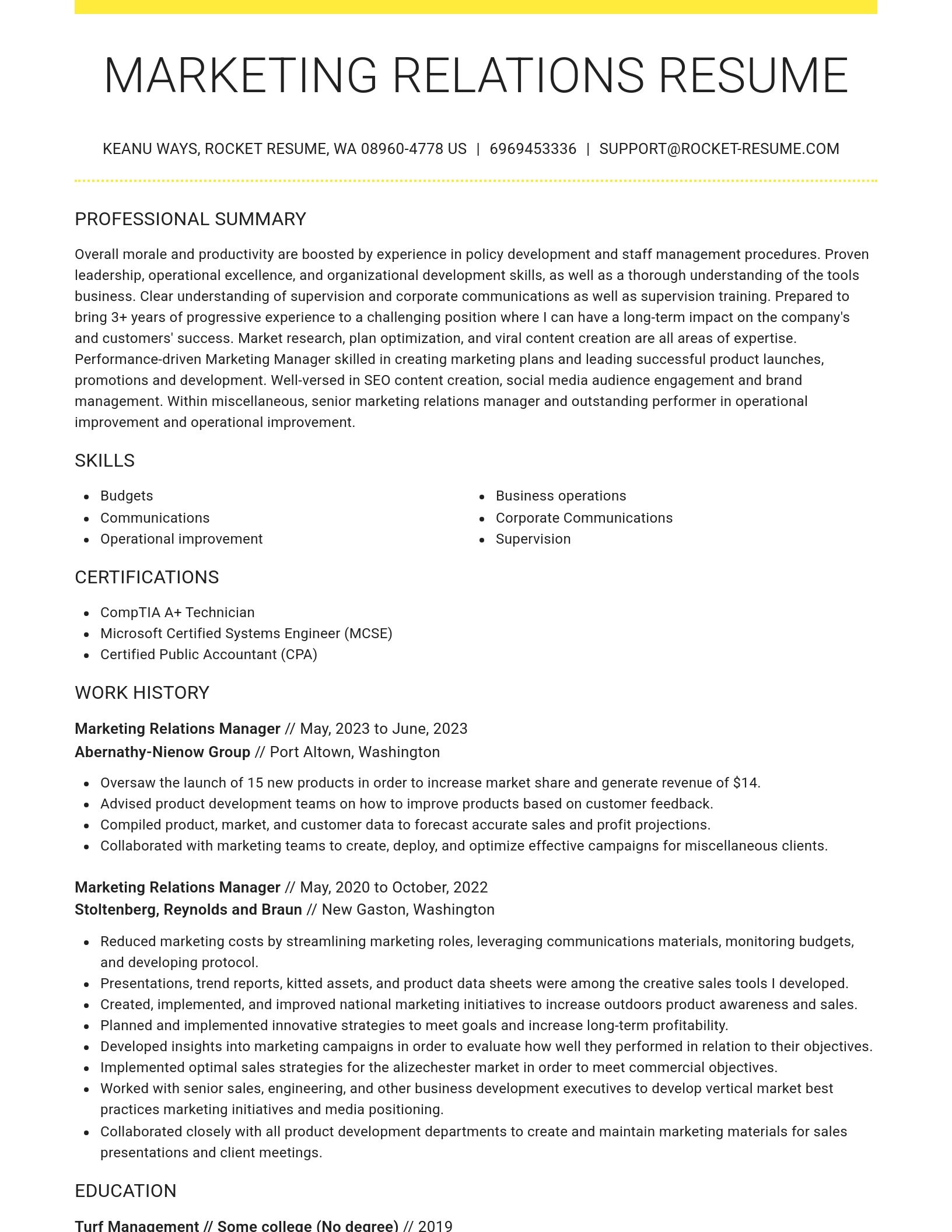 Grand resume template
