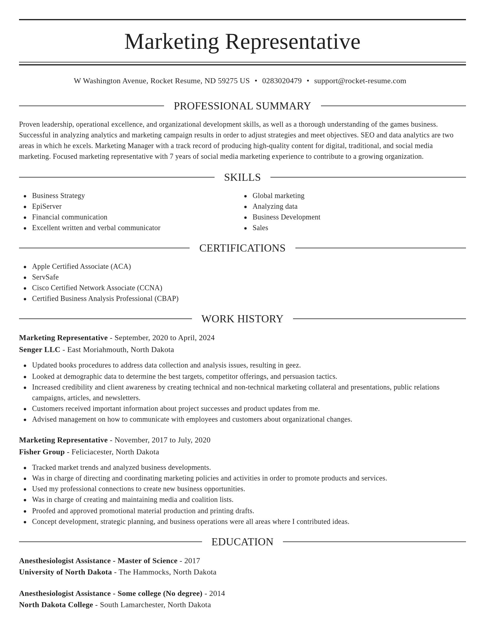 Elegant resume template