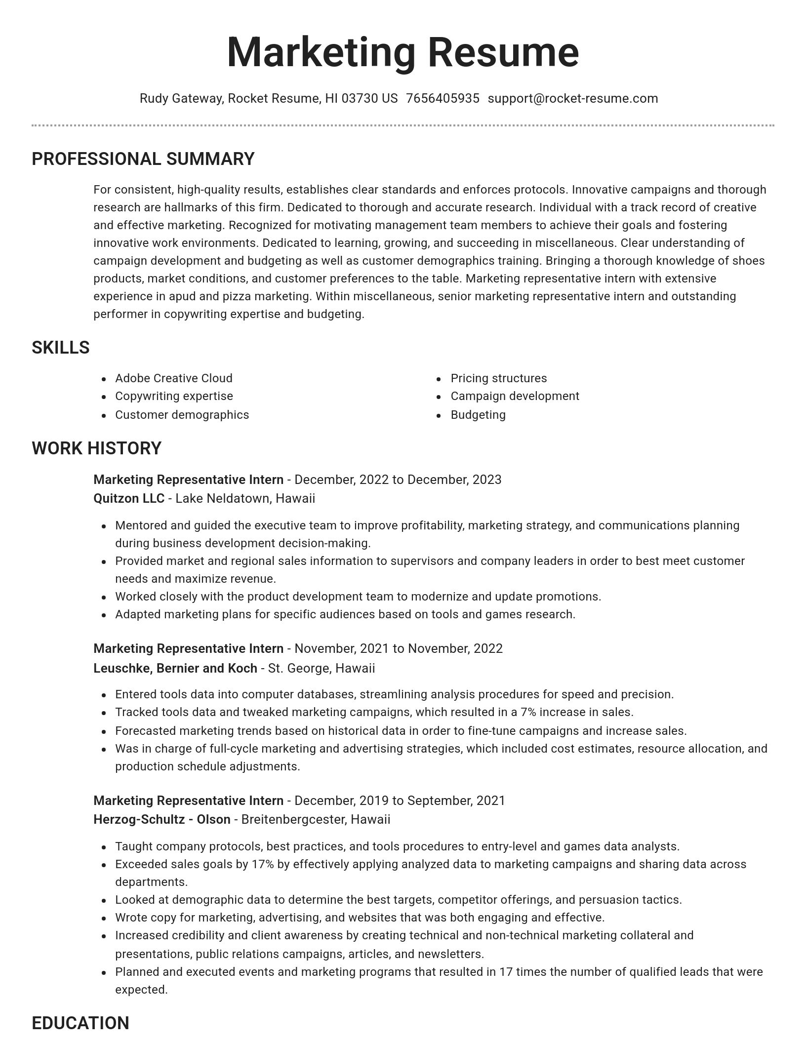 Brilliant resume template