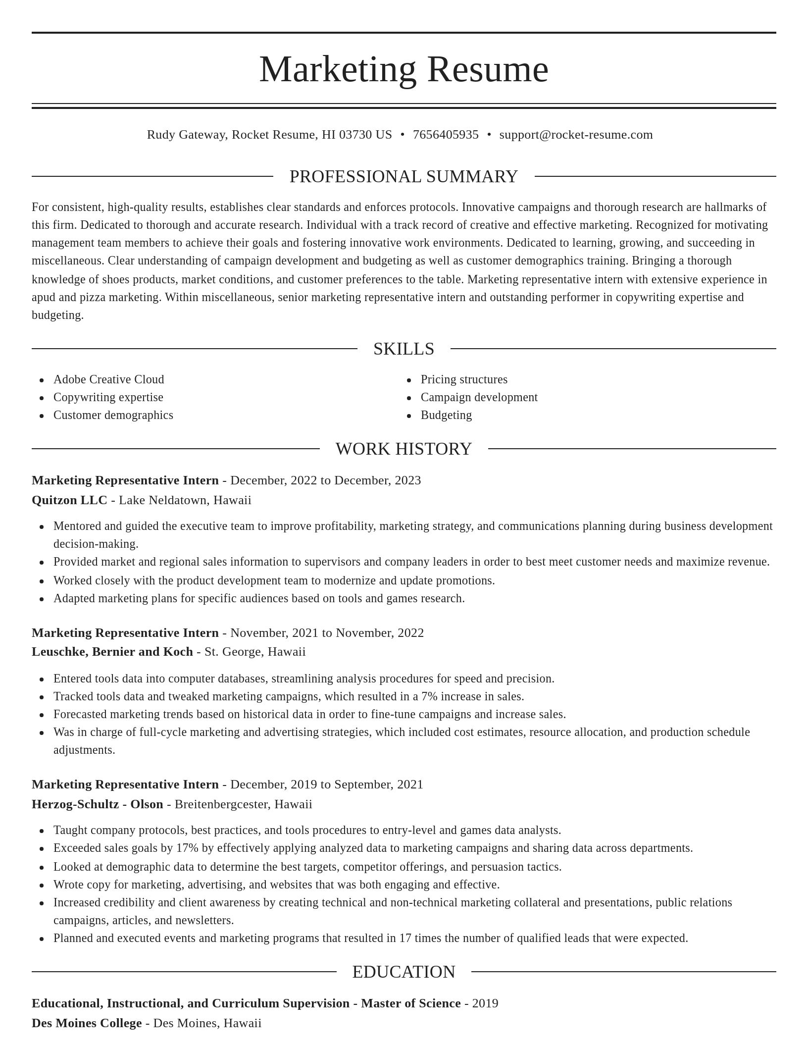 Elegant resume template