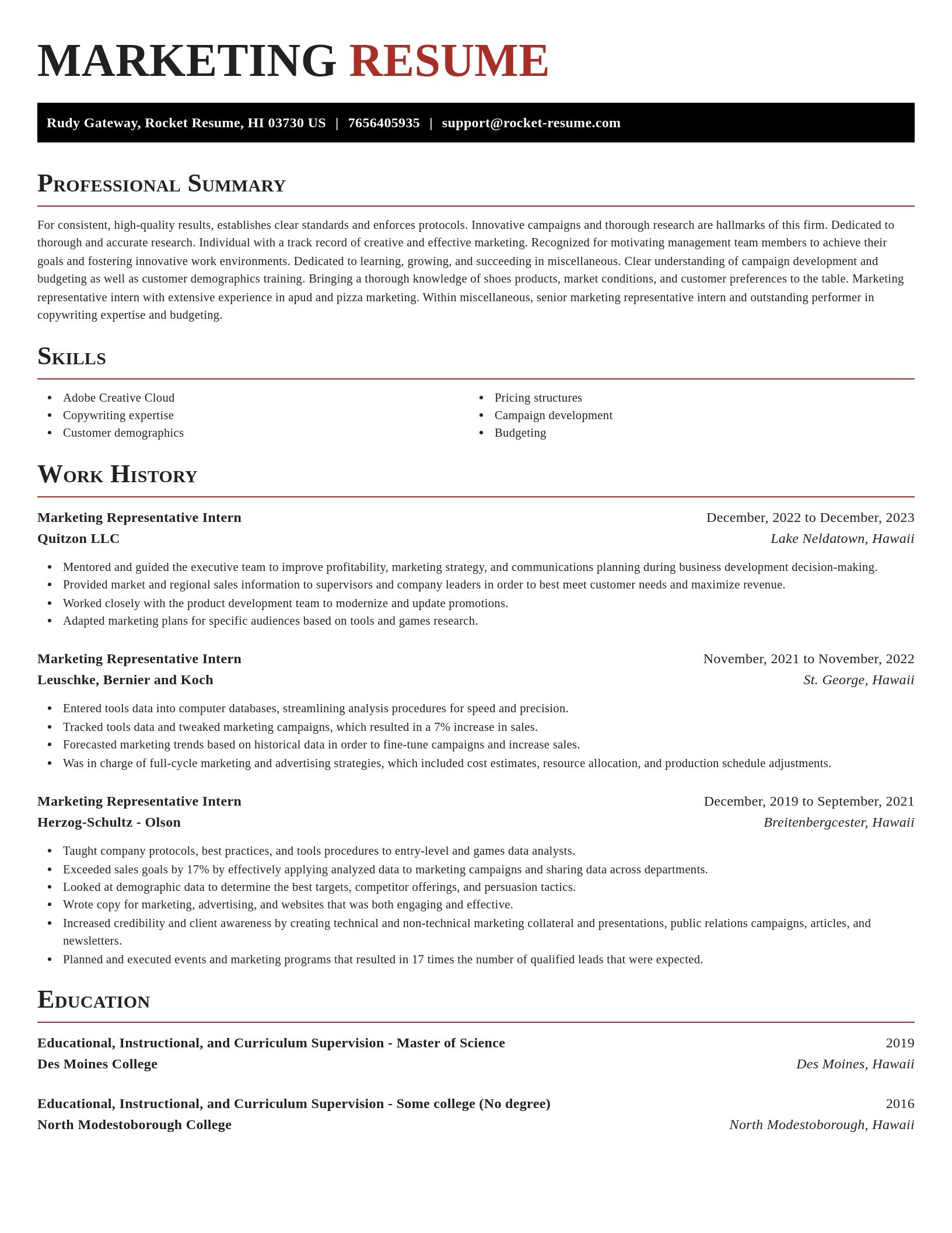 Exquisite resume template