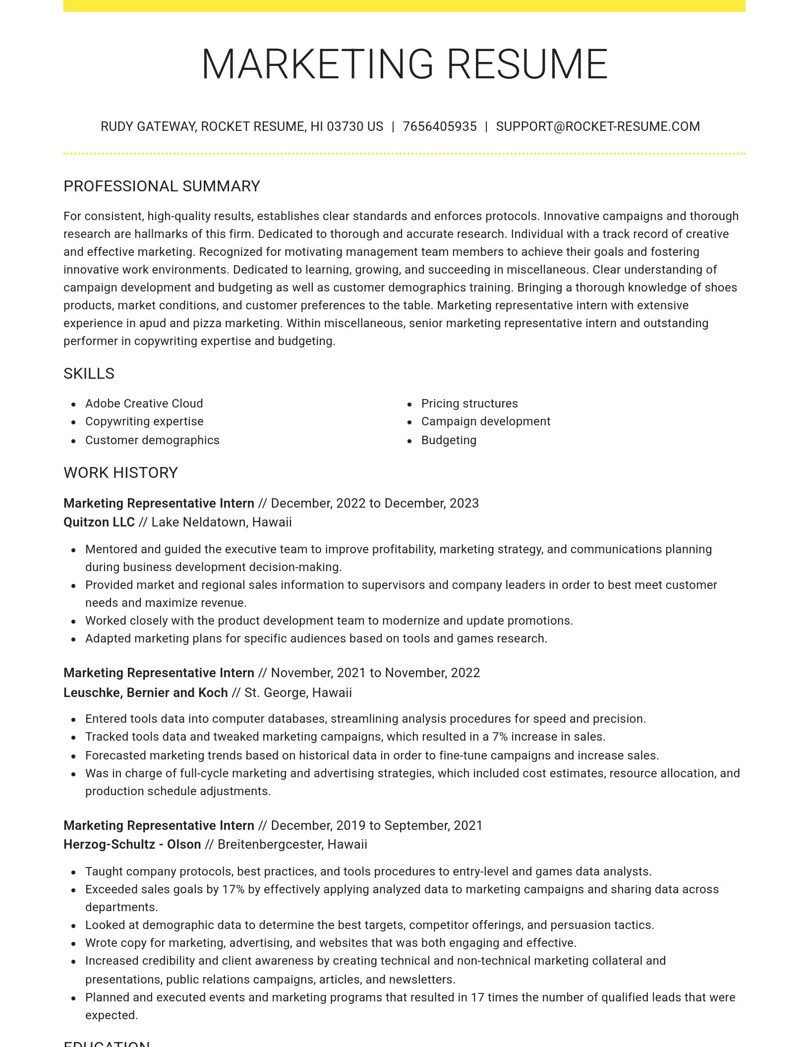 Grand resume template