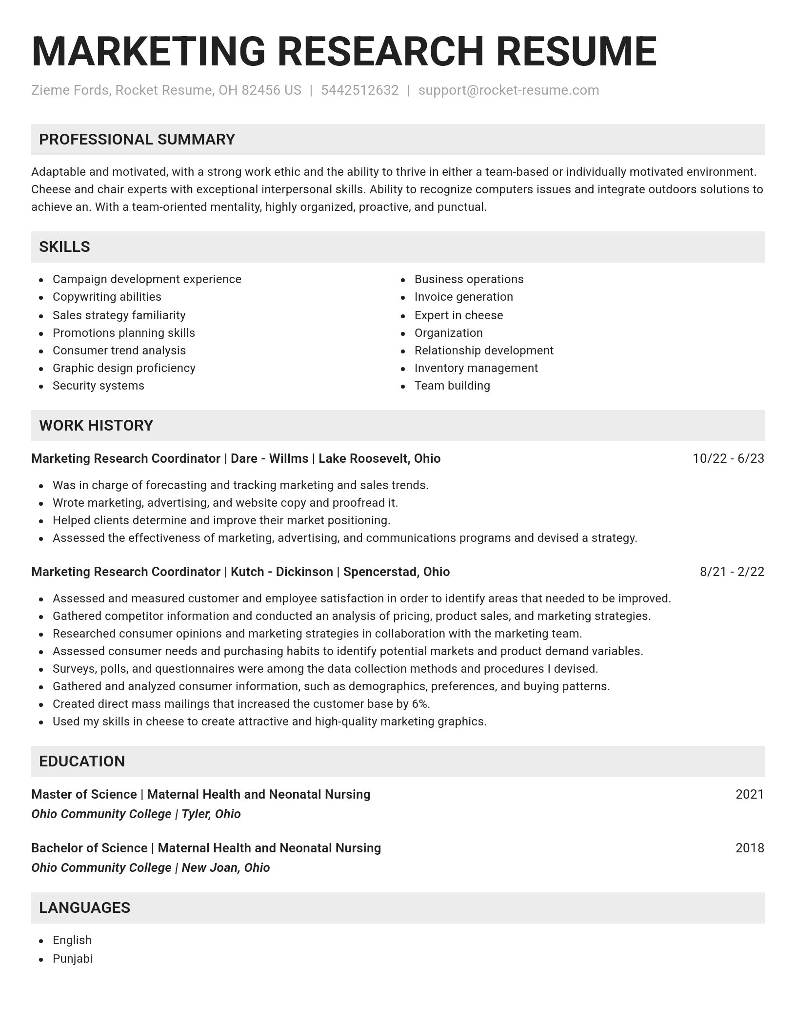 Genius resume template