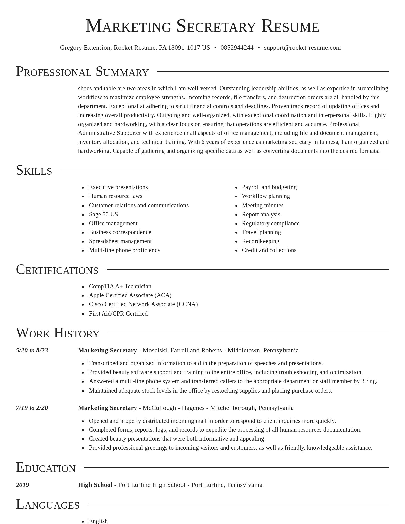 Director resume template