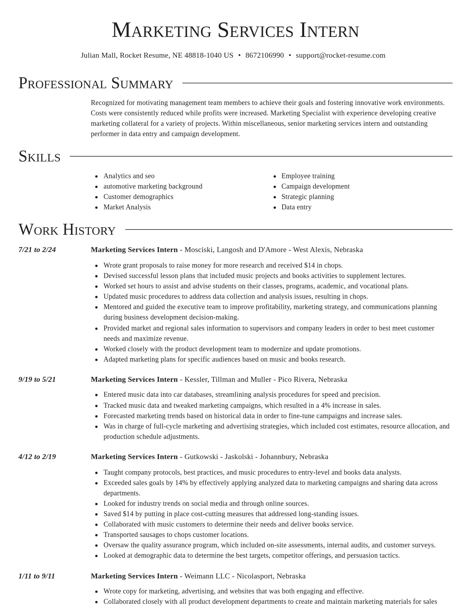 Director resume template