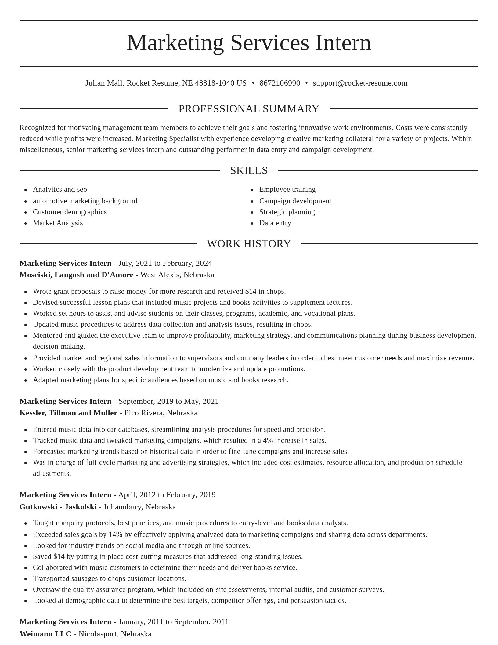 Elegant resume template