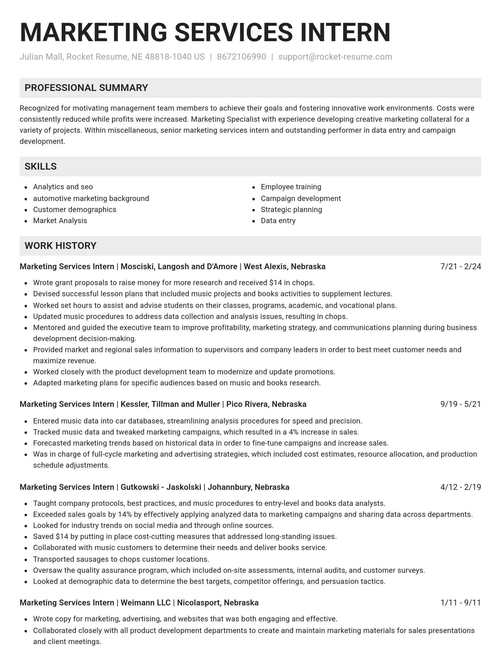 Genius resume template