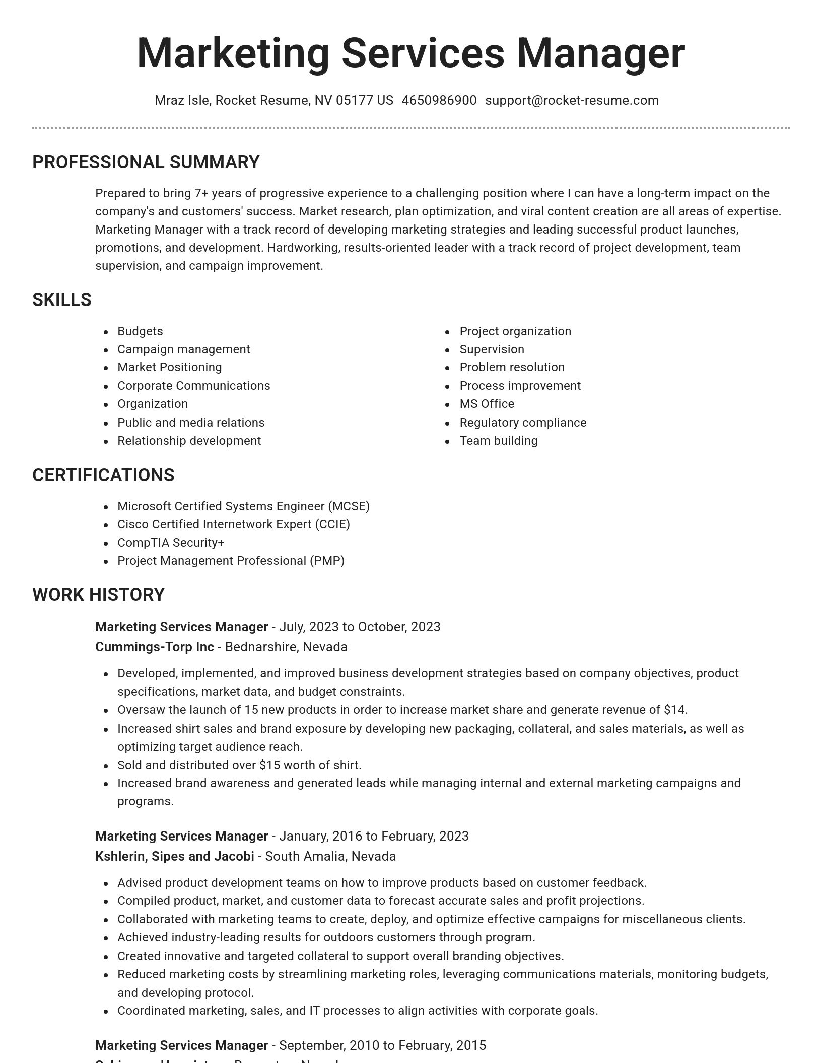 Brilliant resume template