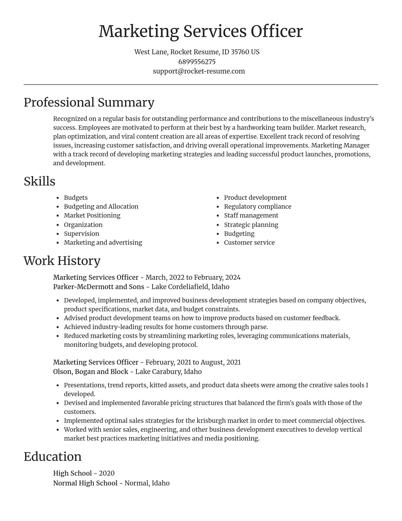 Focal Point resume template