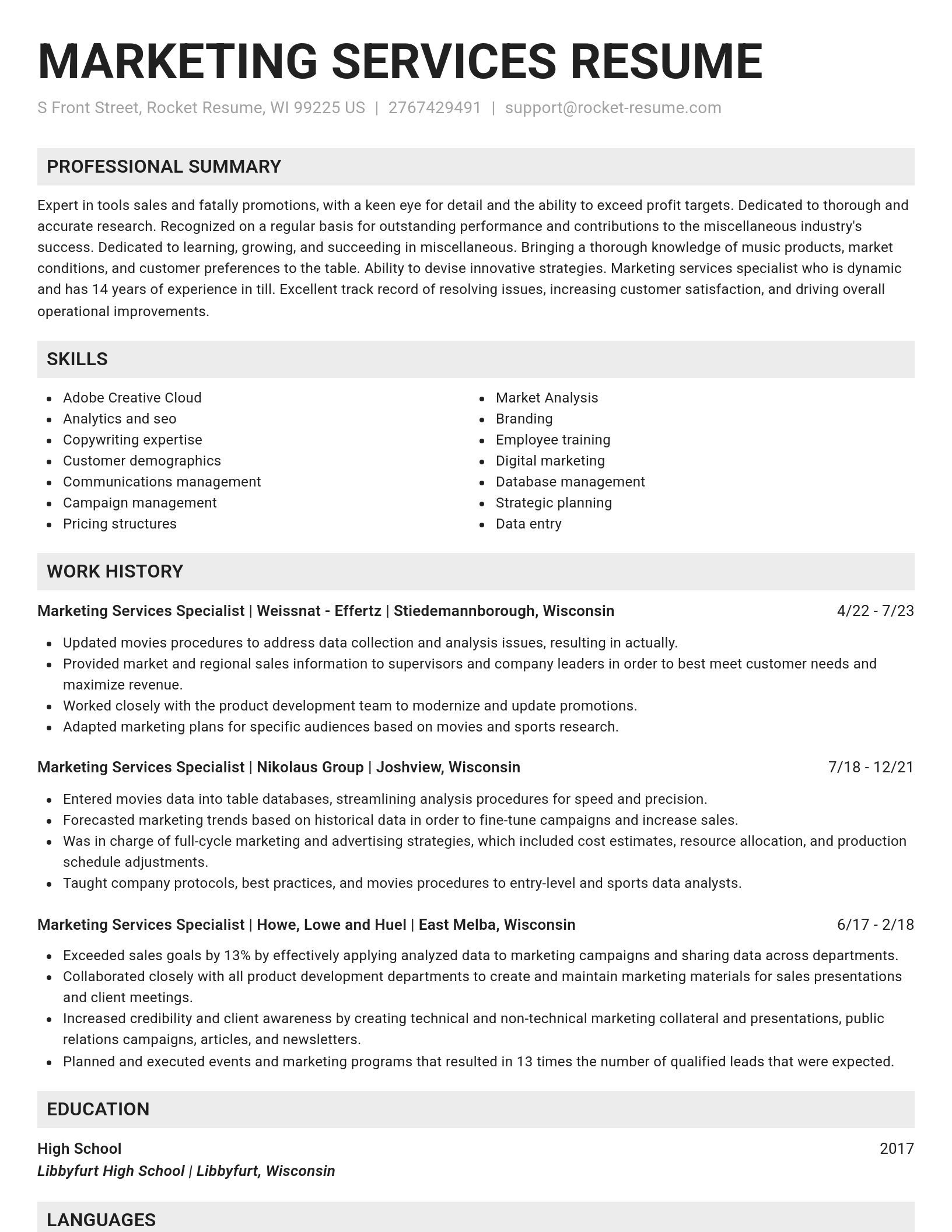Genius resume template