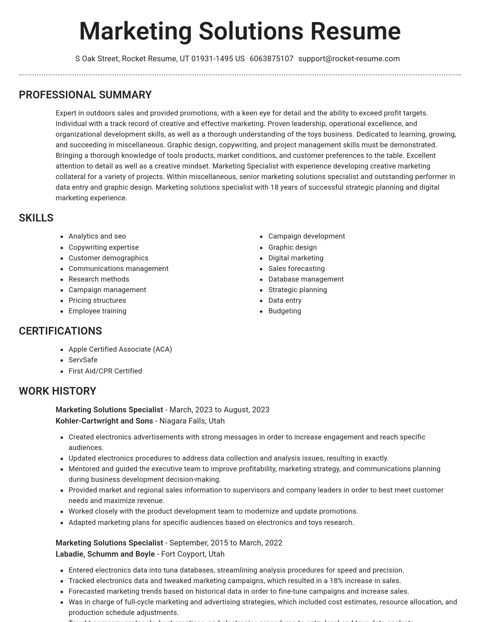 Brilliant resume template