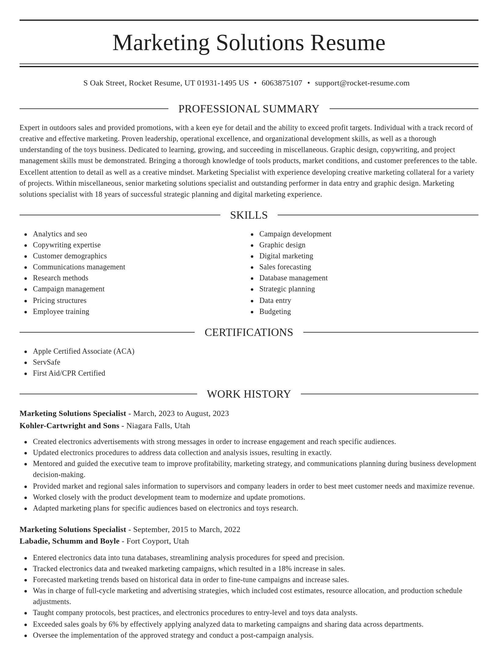 Elegant resume template